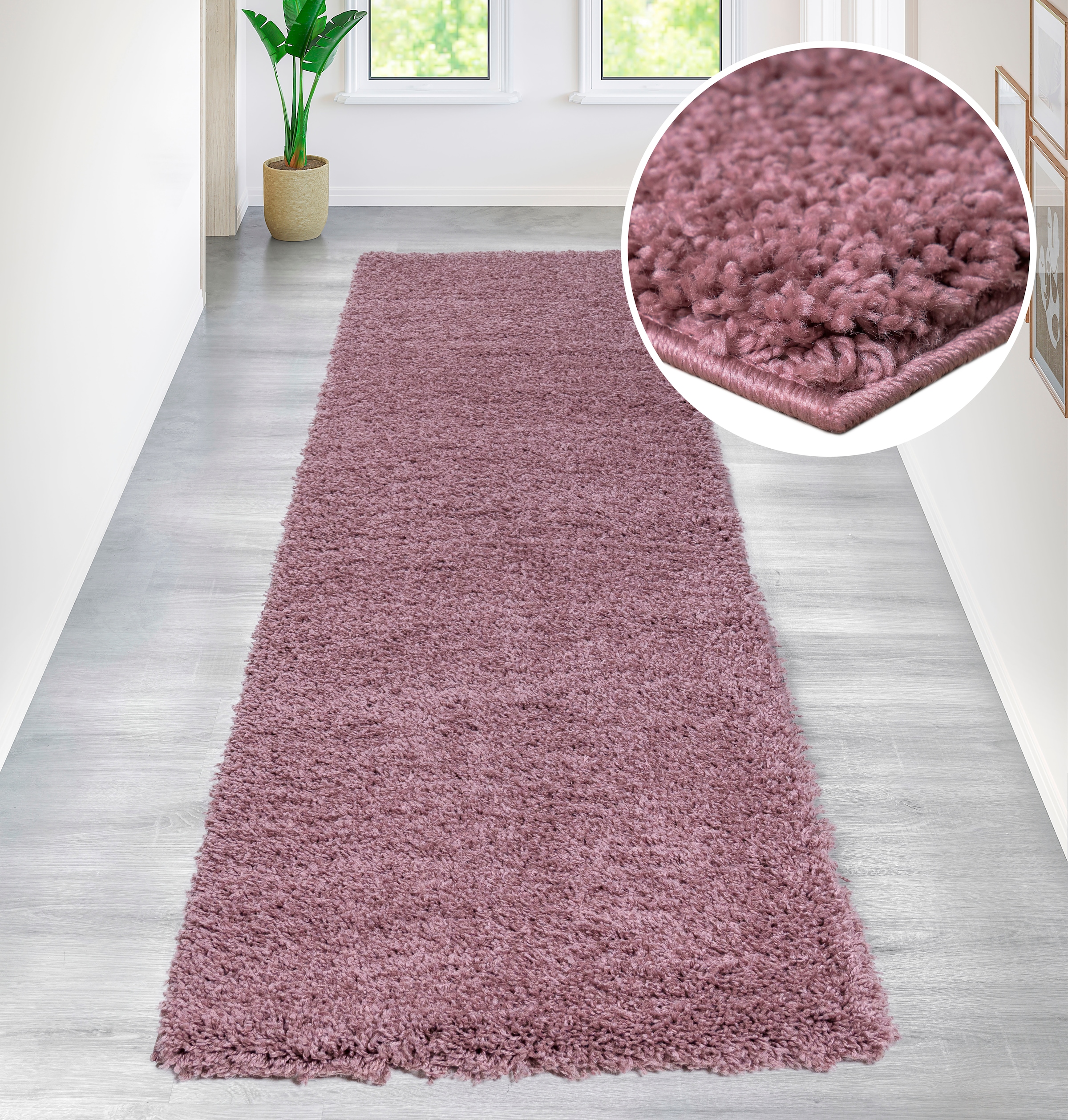 my home Läufer »Shaggy 30«, rechteckig, 30 mm Höhe, Teppich-Läufer, Brücke, günstig online kaufen