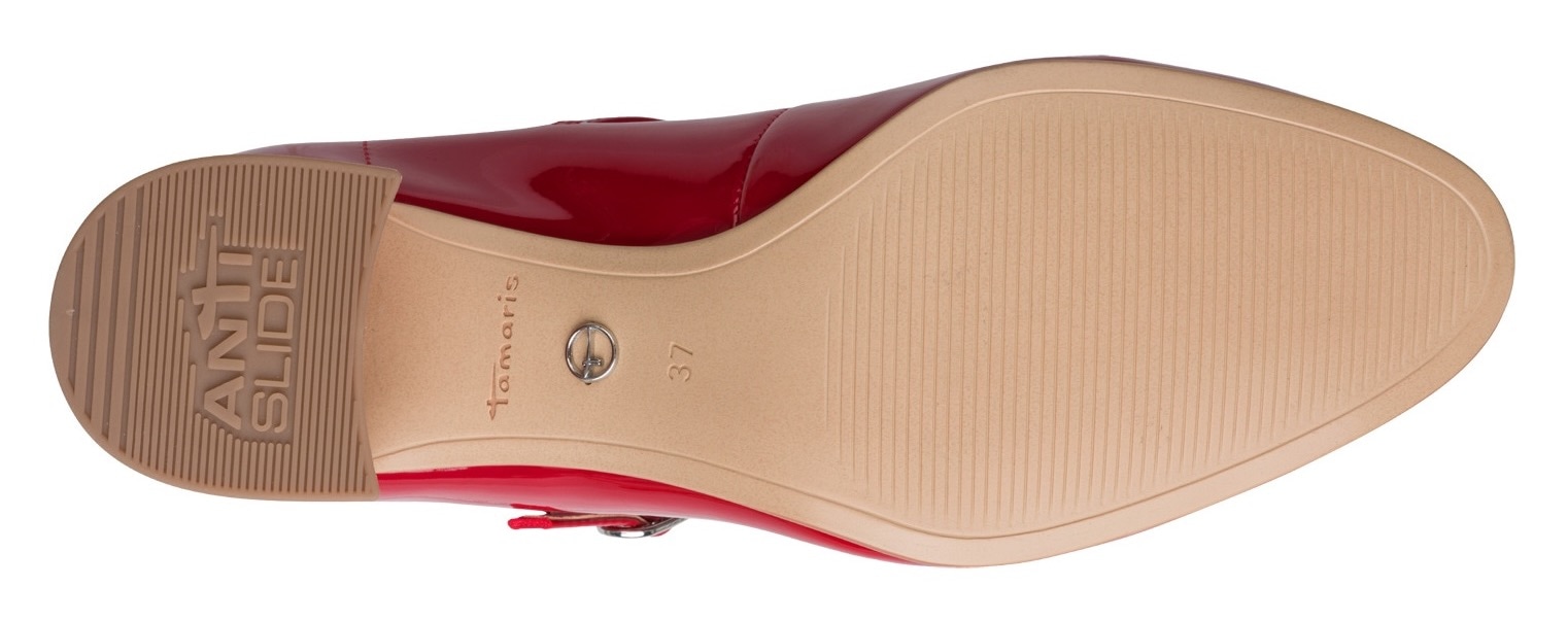 Tamaris Spangenpumps  , Blockabsatz, Abendschuh, Festtagsschuh mit verstellbarem Riemchen