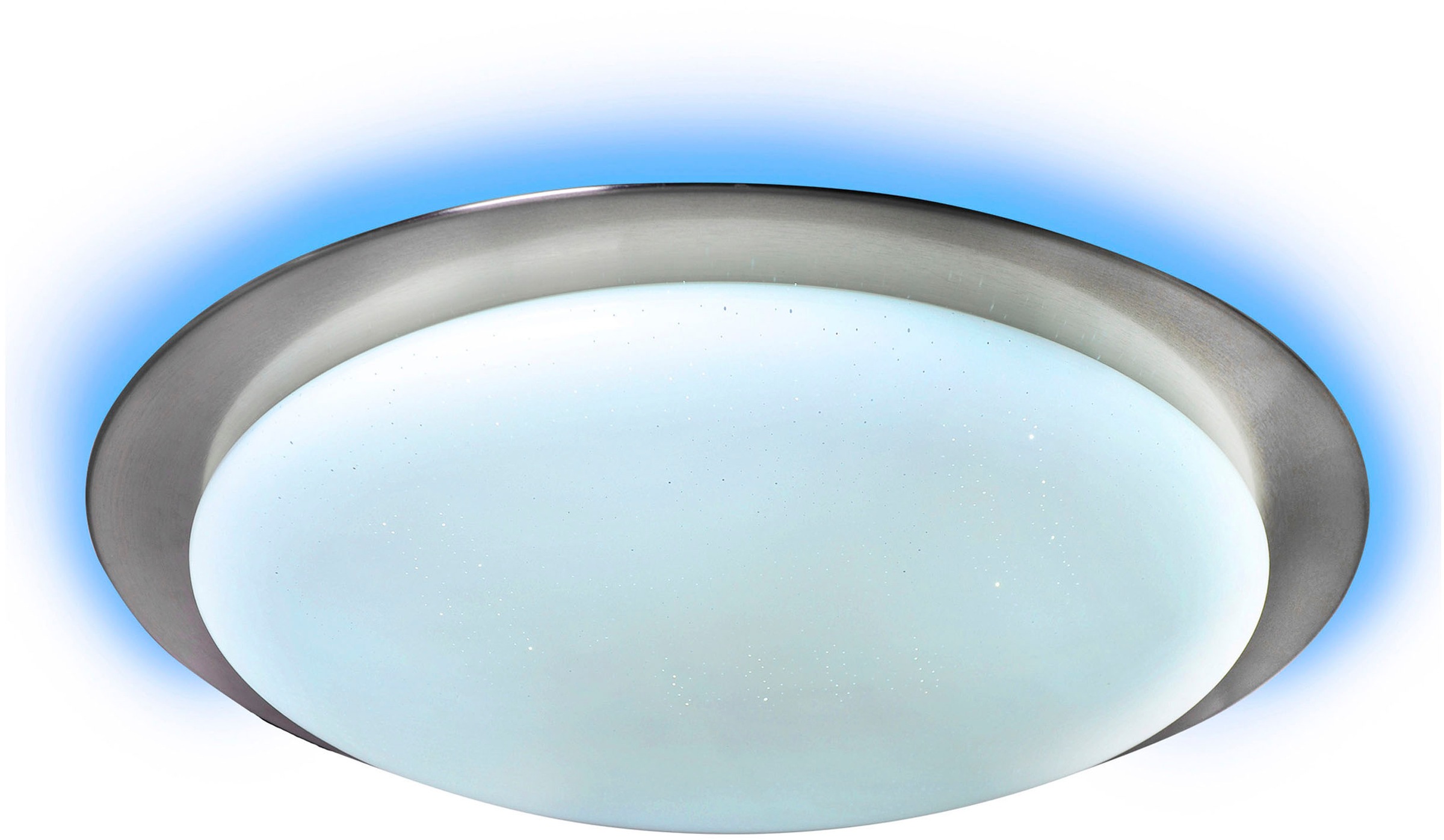 näve LED Deckenleuchte »Triest« LED-Modul 1 Stk. warmweiß - kaltweiß Schirm Kristalleffekt, Nachtlicht, CCT, RGB Rahmenbeleucht., dimmbar