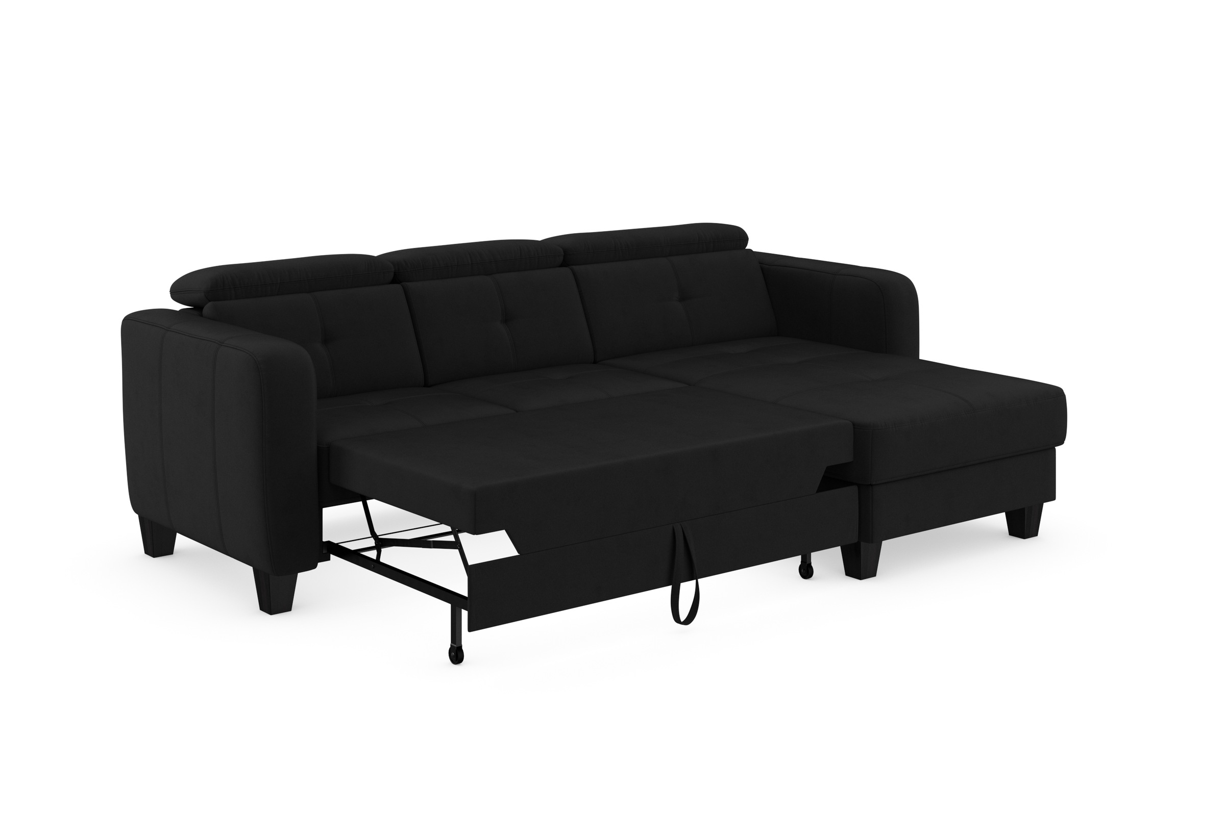 sit&more Ecksofa »Belluci L-Form«, inklusive Federkern, wahlweise mit Bettfunktion und Bettkasten