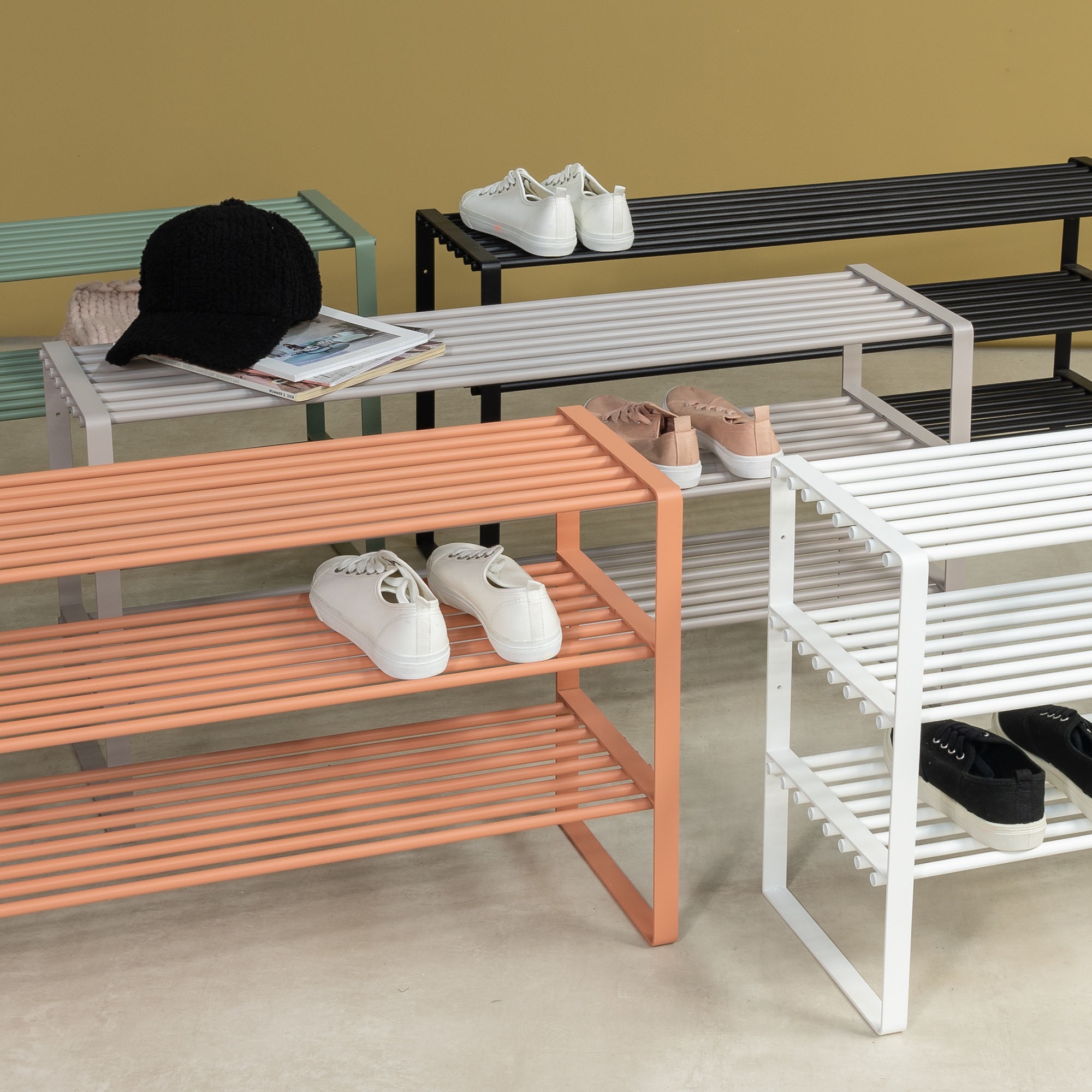Spinder Design Schuhregal »REX SR 2 - 100 cm«, (1 St.), Regal aus Stahl, wahlweise Breite 70 cm oder 100 cm