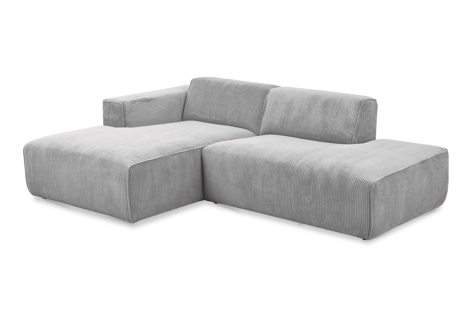 andas Ecksofa »Noord mit Kedernaht, Breite 227 cm, L-Form«, Cord, Struktur, Webstoff, mit Wellenunterfederung, Massivholzrahmen