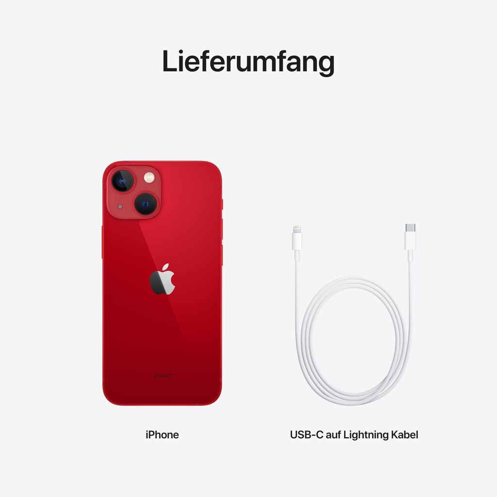 Apple Smartphone »iPhone 13 mini«, Red, 13,7 cm/5,4 Zoll, 256 GB Speicherplatz, 12 MP Kamera
