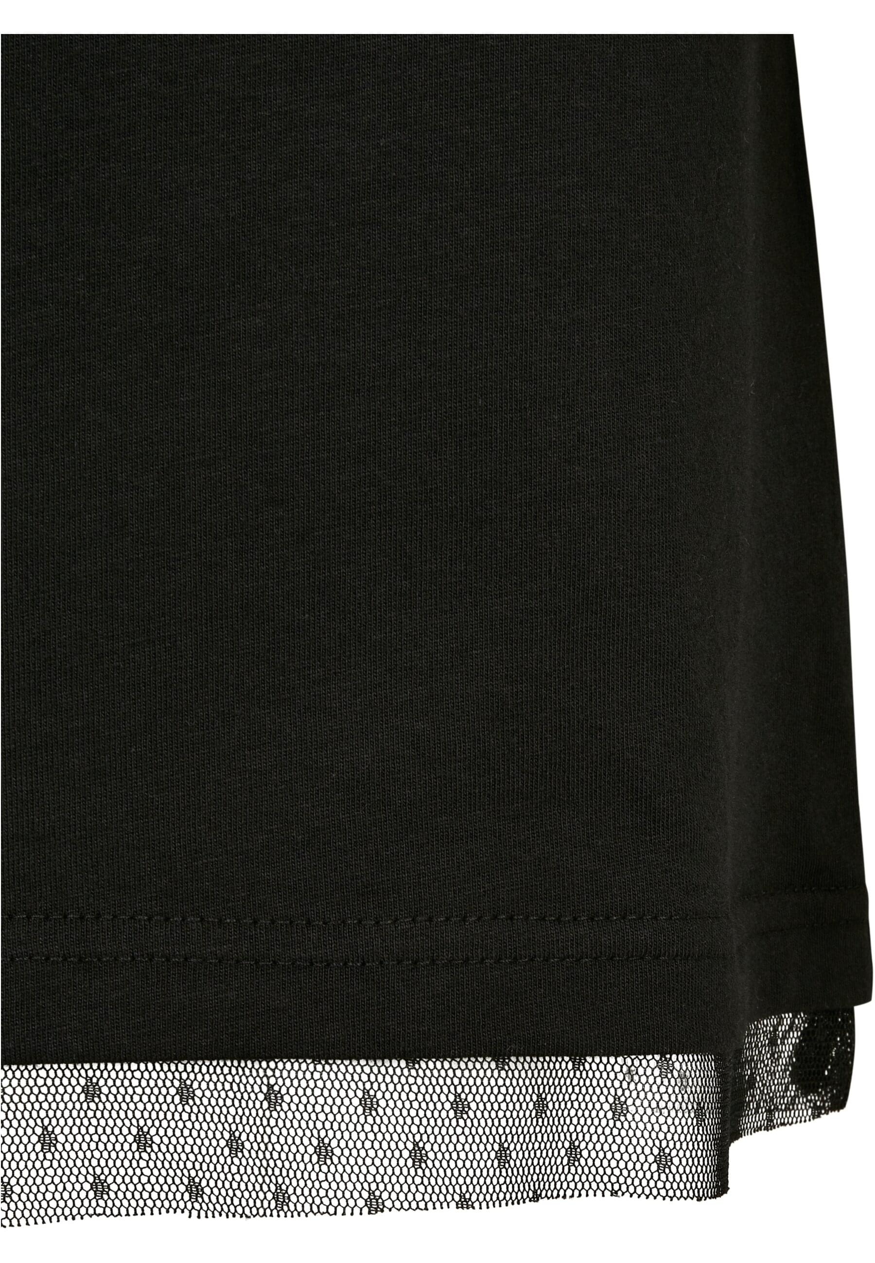 URBAN CLASSICS Shirtkleid »Urban Classics Damen Ladies Boxy Lace Hem Tee Dress« 1 Stk. tlg.