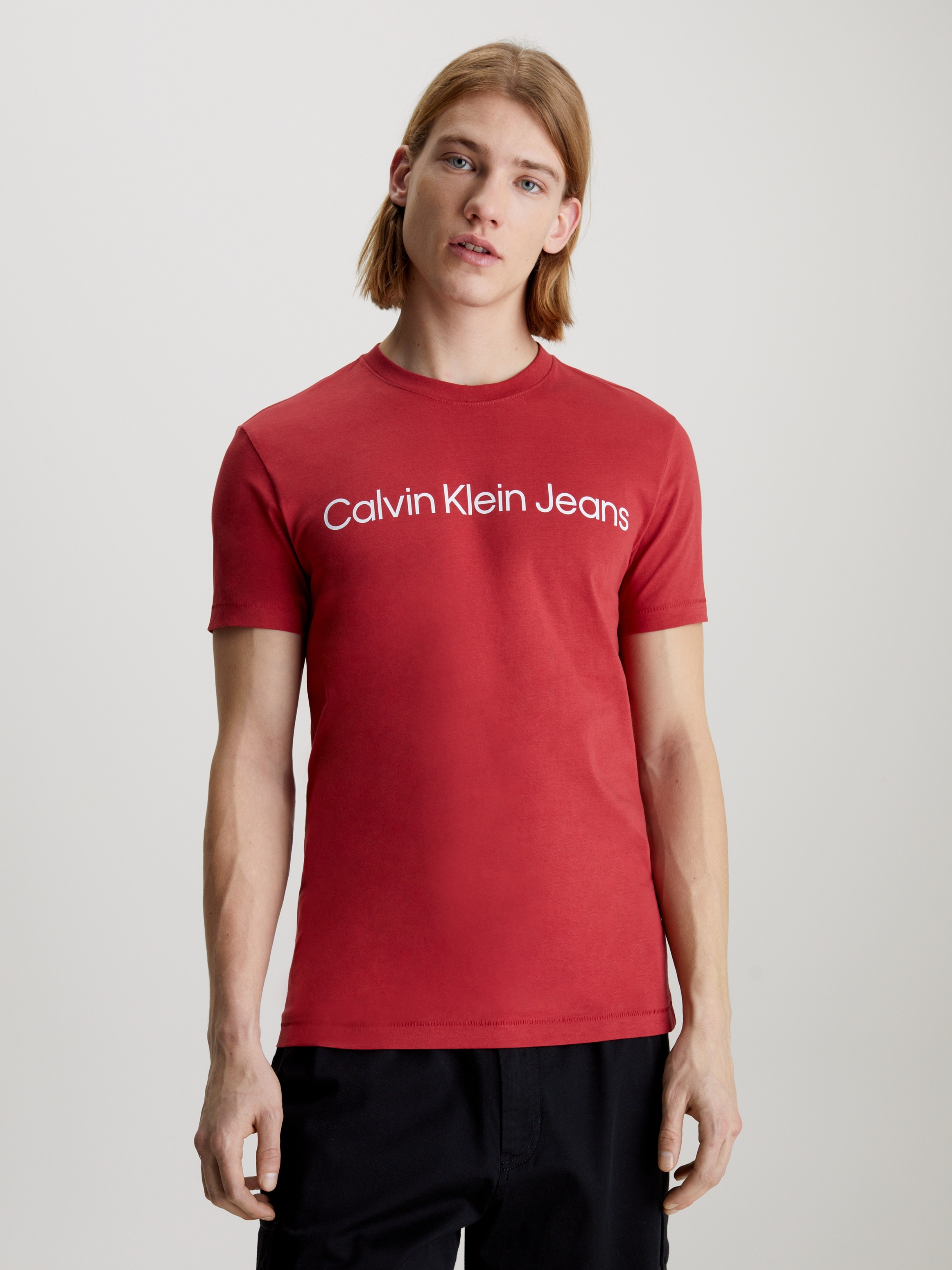 T-Shirt »INSTITUTIONAL LOGO«, mit Calvin Klein Logoschriftzug