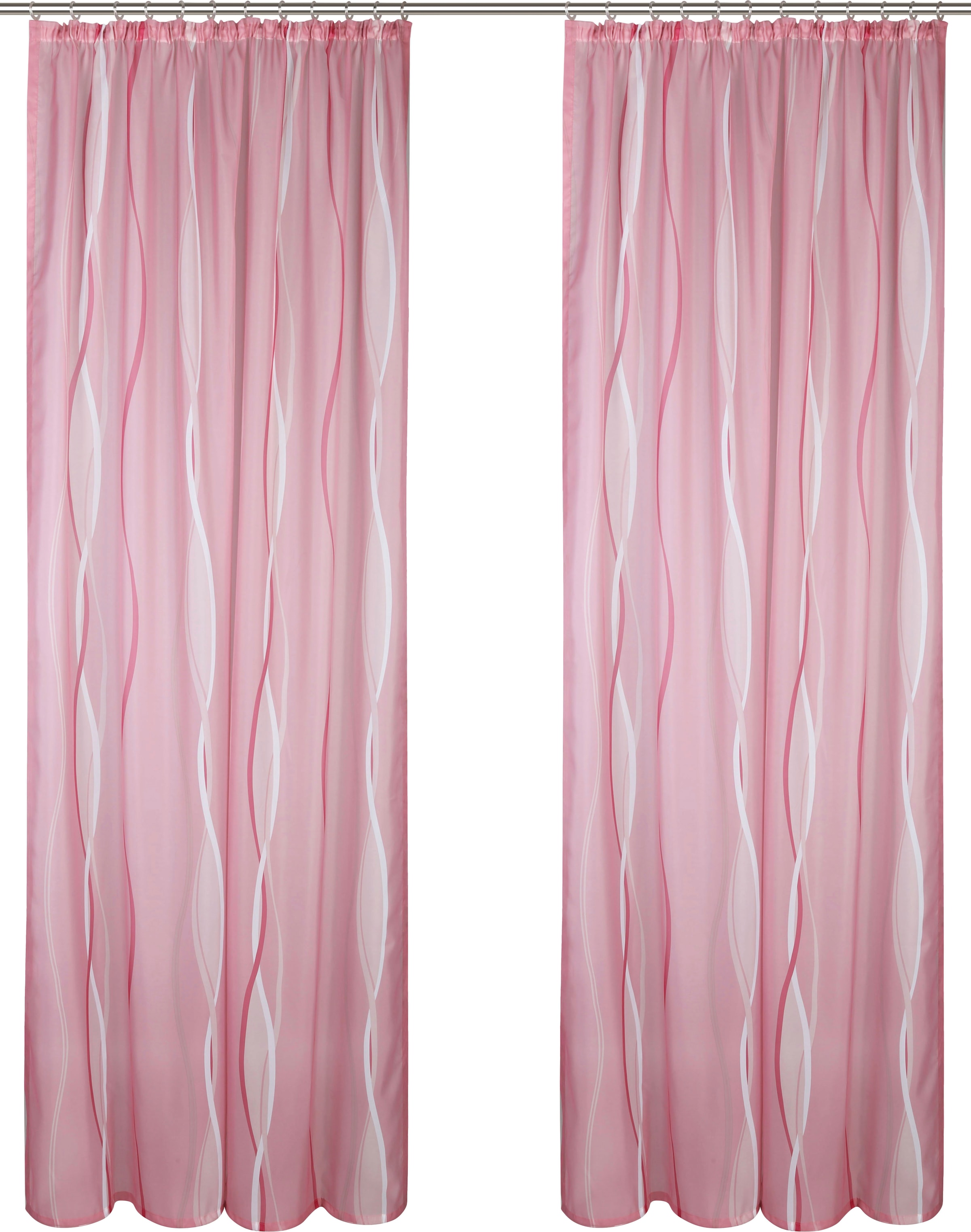 OTTO home Gardine »Dimona« Kräuselband 2 Stk. tlg. 2er-Set, transparent, Voile, Polyester