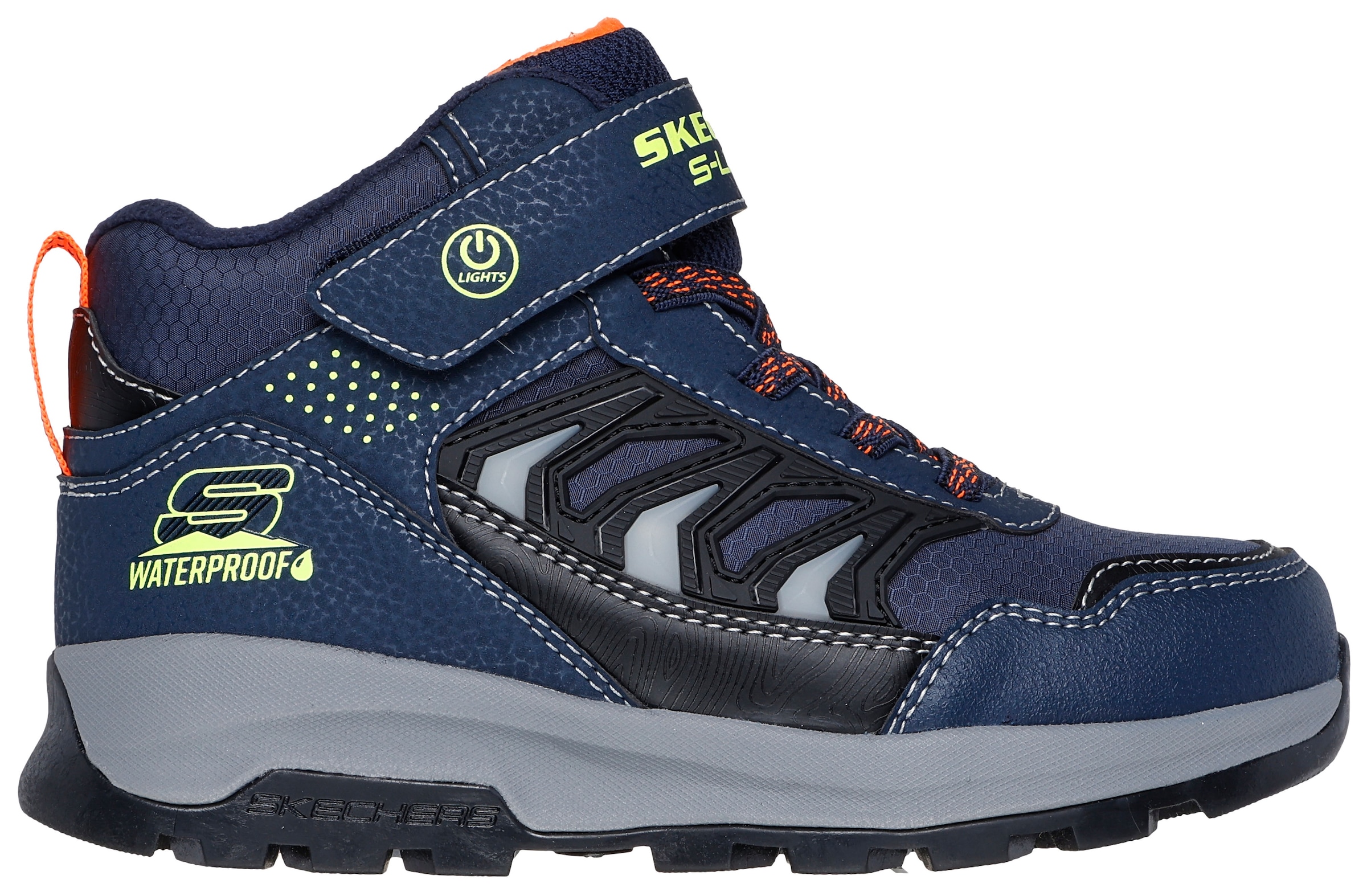 Skechers Winterboots »Storm Blazer - Glow Roam«, Kindergarten Schuh, Klettstiefel, Blinkschuh mit TEX-Membrane