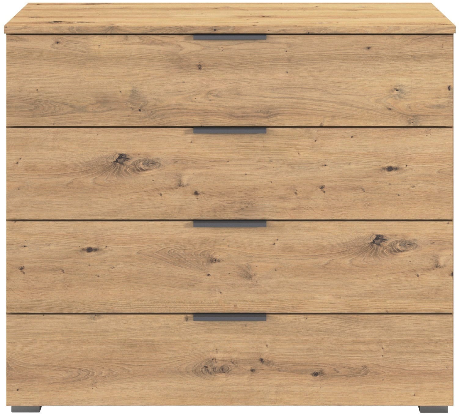 rauch Schubkastenkommode »Sideboard Schubladenkommode AGORDO mit Dekor- oder Hochglanzfront«, (in zwei Griff-Farben, Breite 80 cm), vier große und geräumige Schubladen mit viel Stauraum MADE IN GERMANY