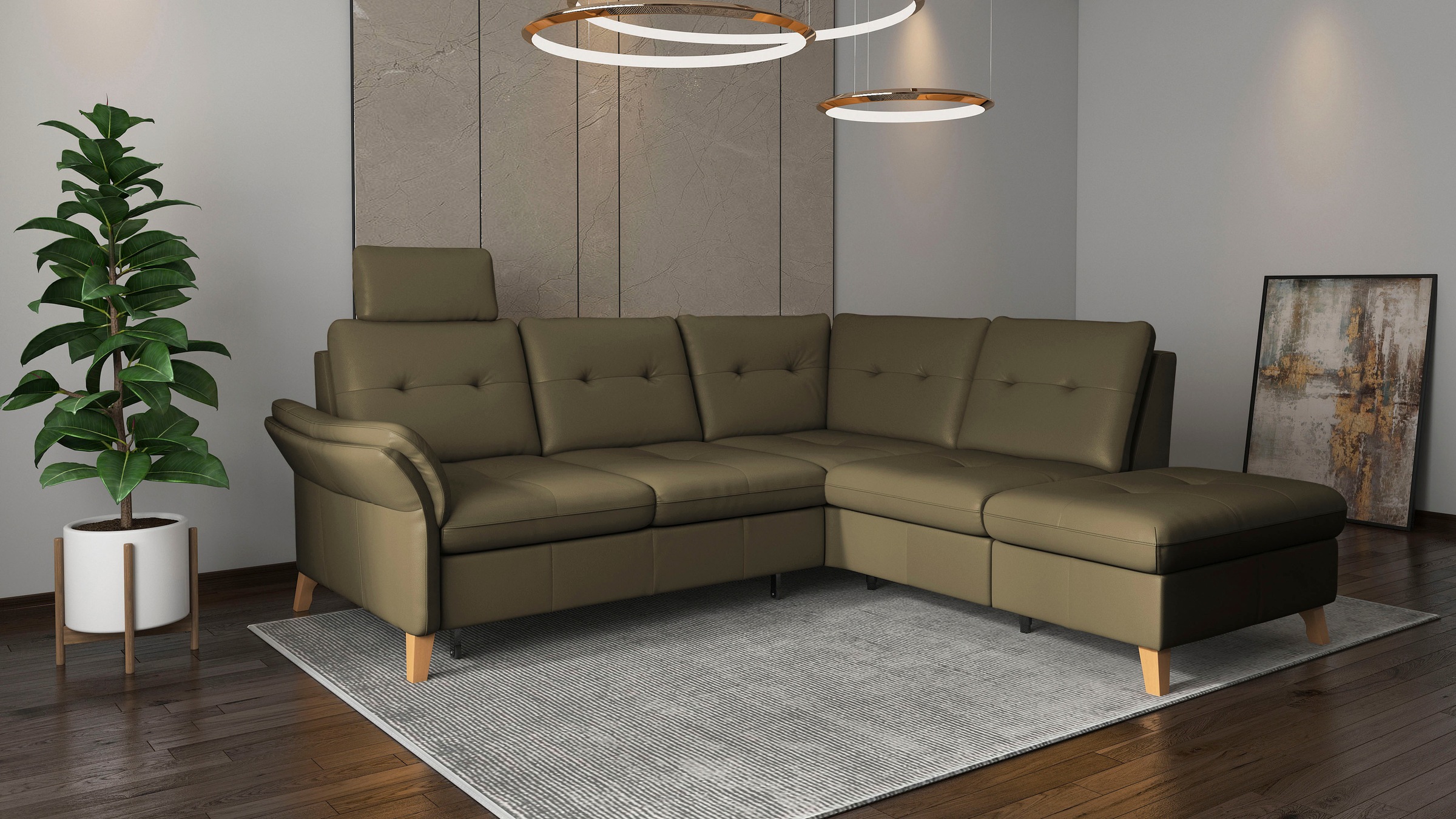 sit&more Ecksofa »Göteborg«, inkl. Sitztiefenverstellung, wahlweise mit Bettfunktion & Bettkasten