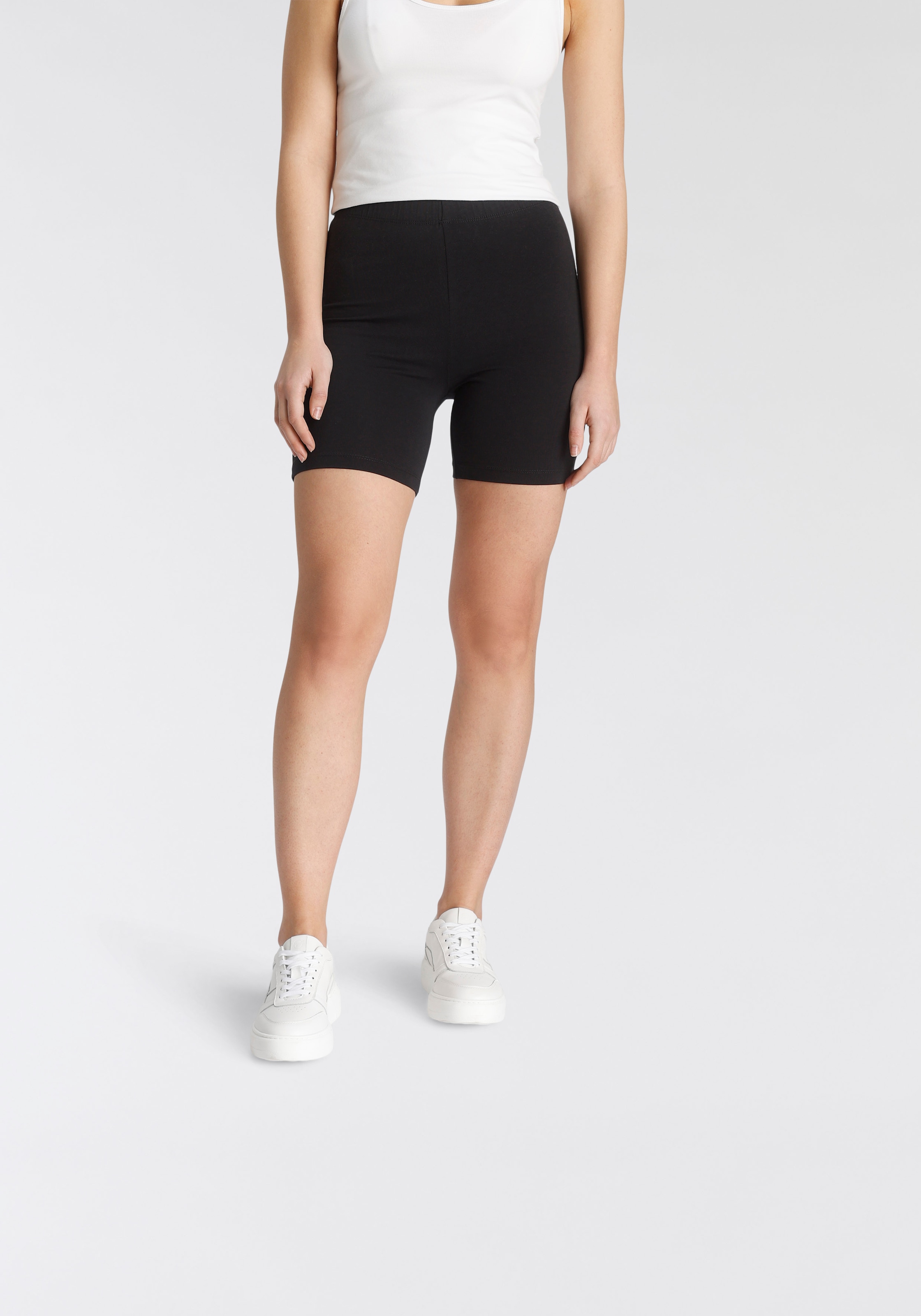 Tamaris Radlerhose, (2er-Pack), zum Unterziehen unter Kleidern und Röcken
