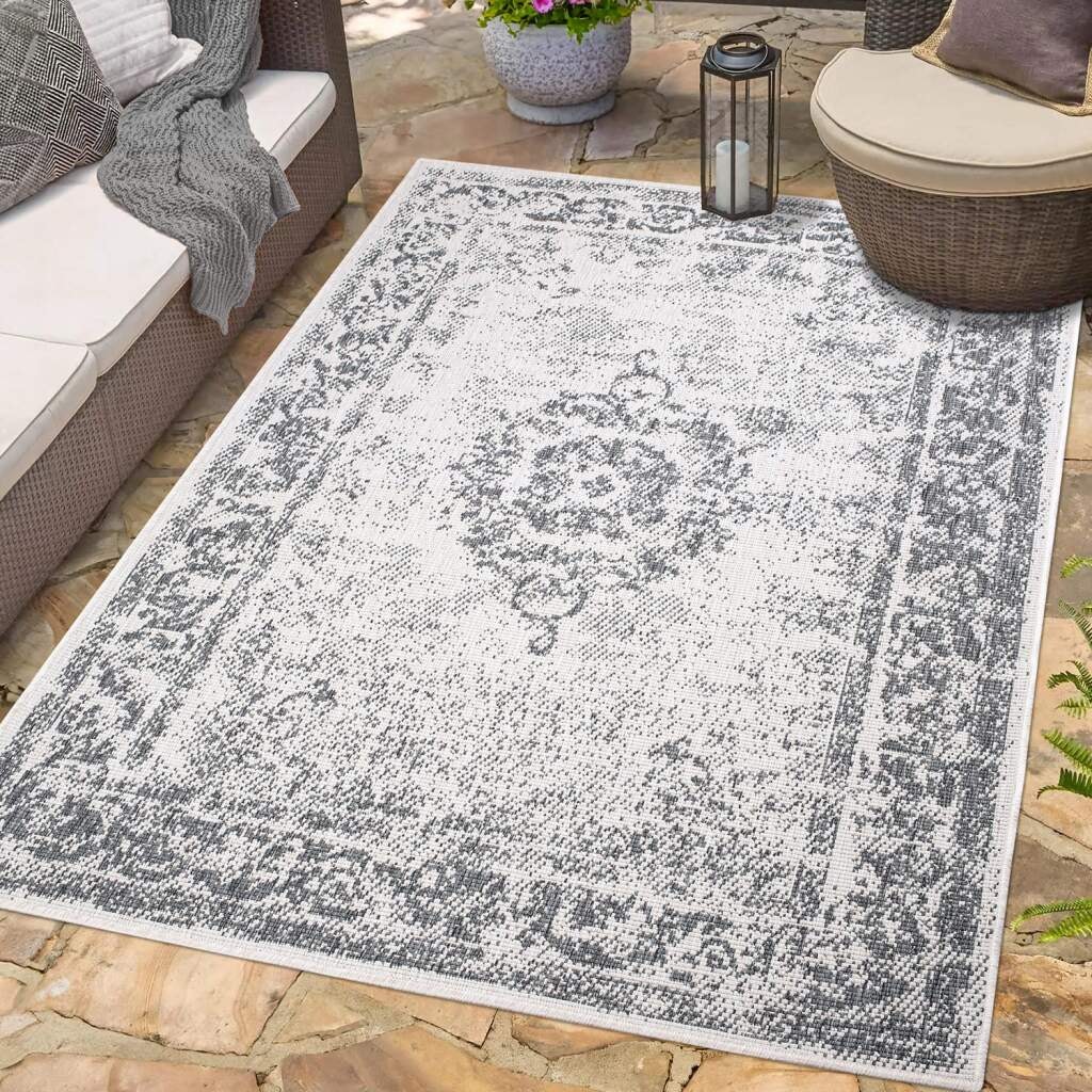 Carpet City Outdoorteppich »DUO RUG 5577«, rechteckig, Wendeteppich Wetterfest In- & Outdoor, Balkon, Terrasse, Wohnzimmer