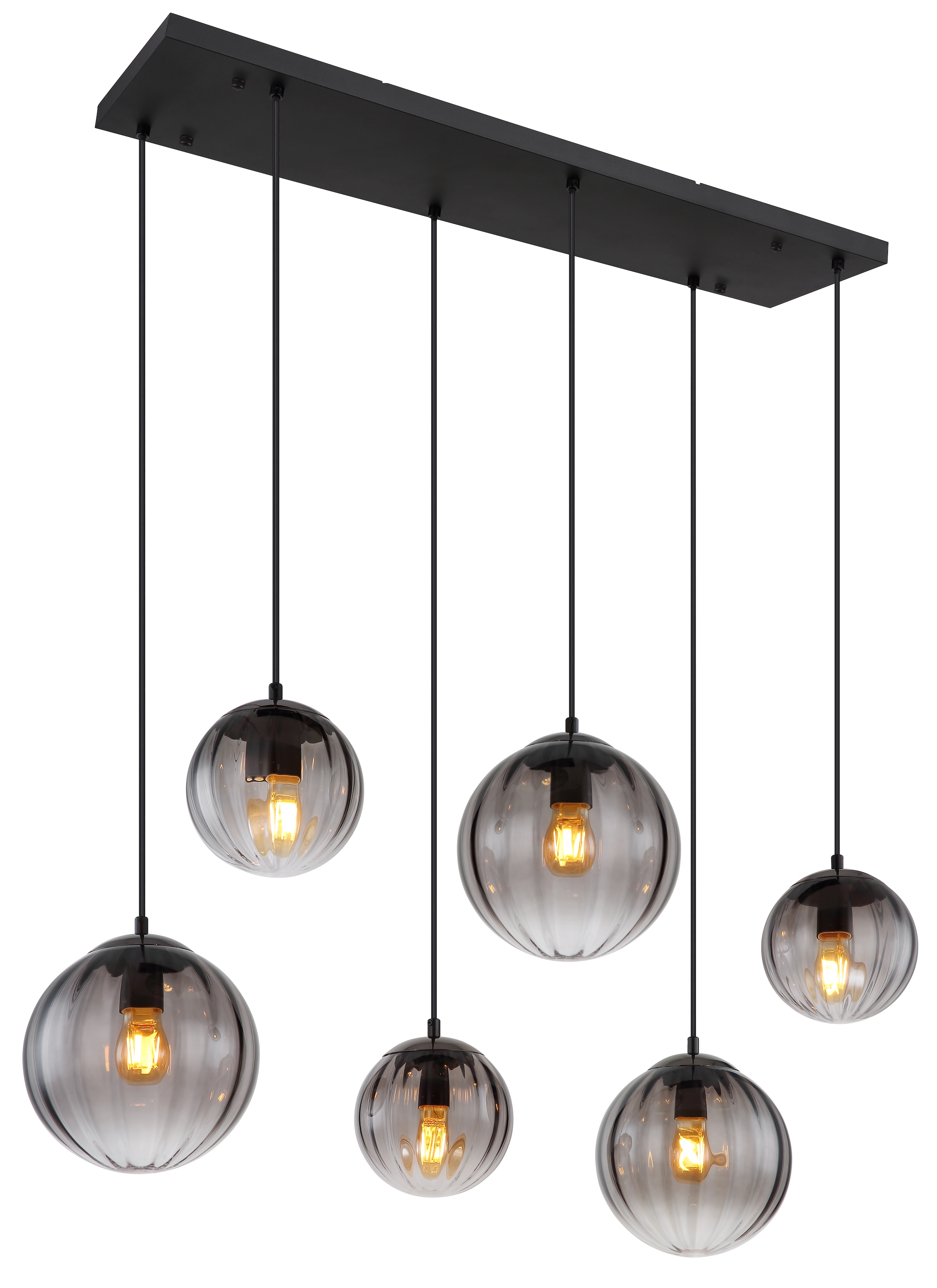 GLOBO LIGHTING Hängeleuchte »DALLERTA« E27 1 Stk. Hängelampe Glas rauchfarb günstig online kaufen