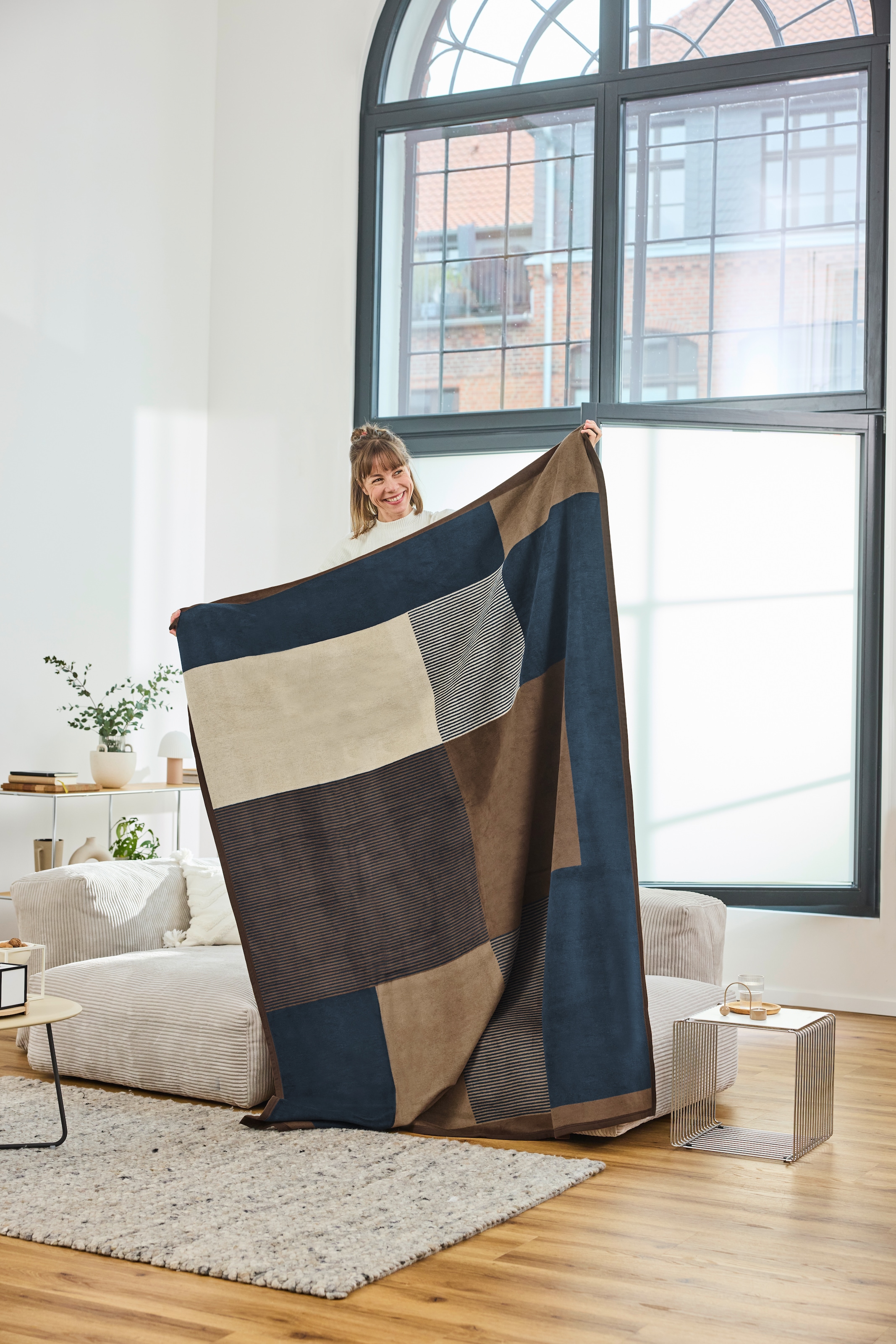 IBENA Wohndecke »Pola« Modernes Patchwork-Design