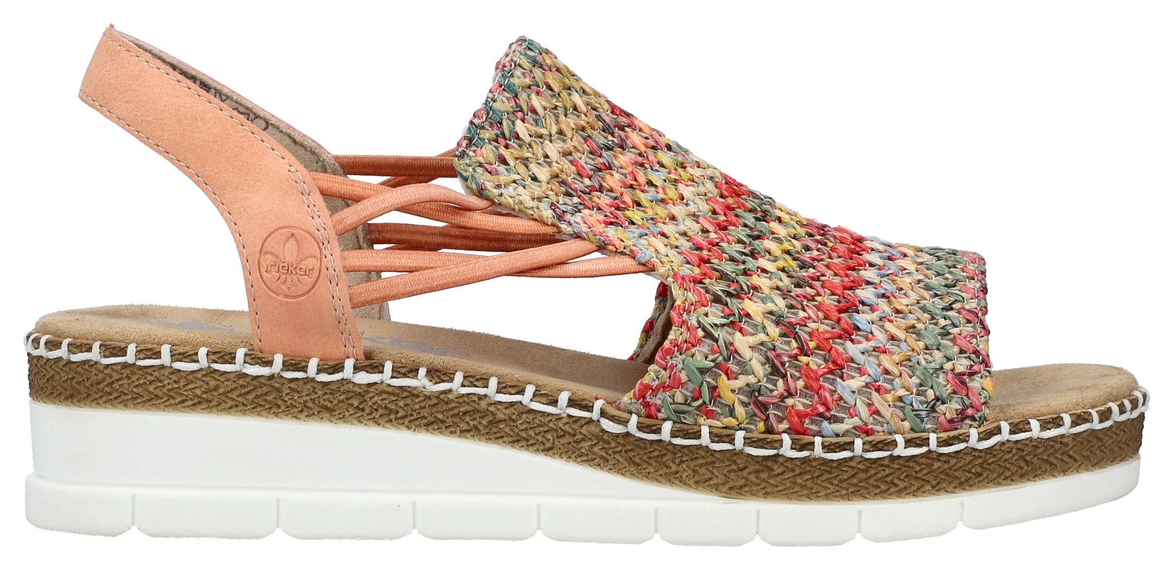 Rieker Sandale  Sommerschuh, Sandalette, Keilabsatz, in modischer Optik