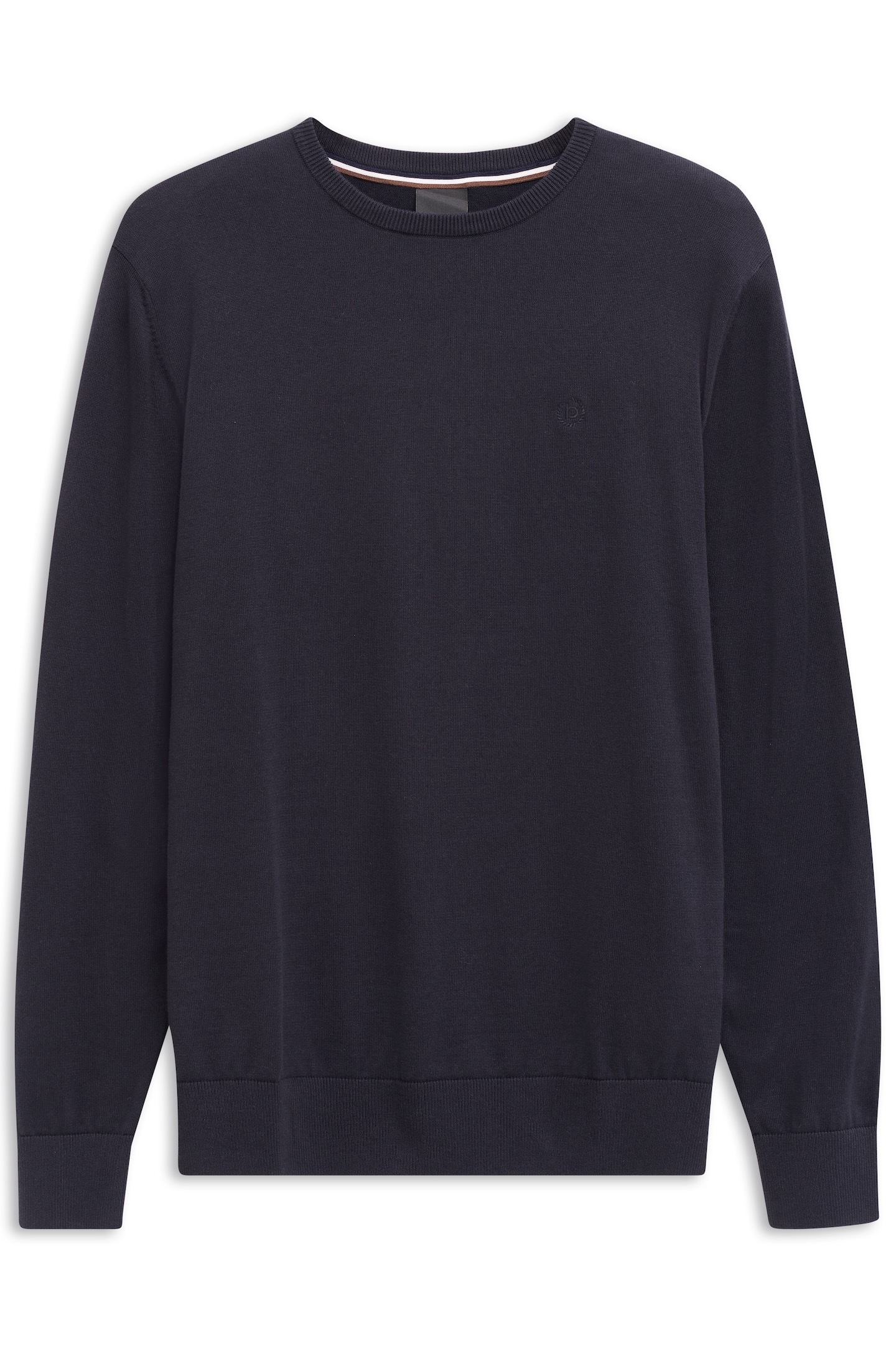 bugatti Rundhalspullover »Basic Essential« aus reiner Baumwolle