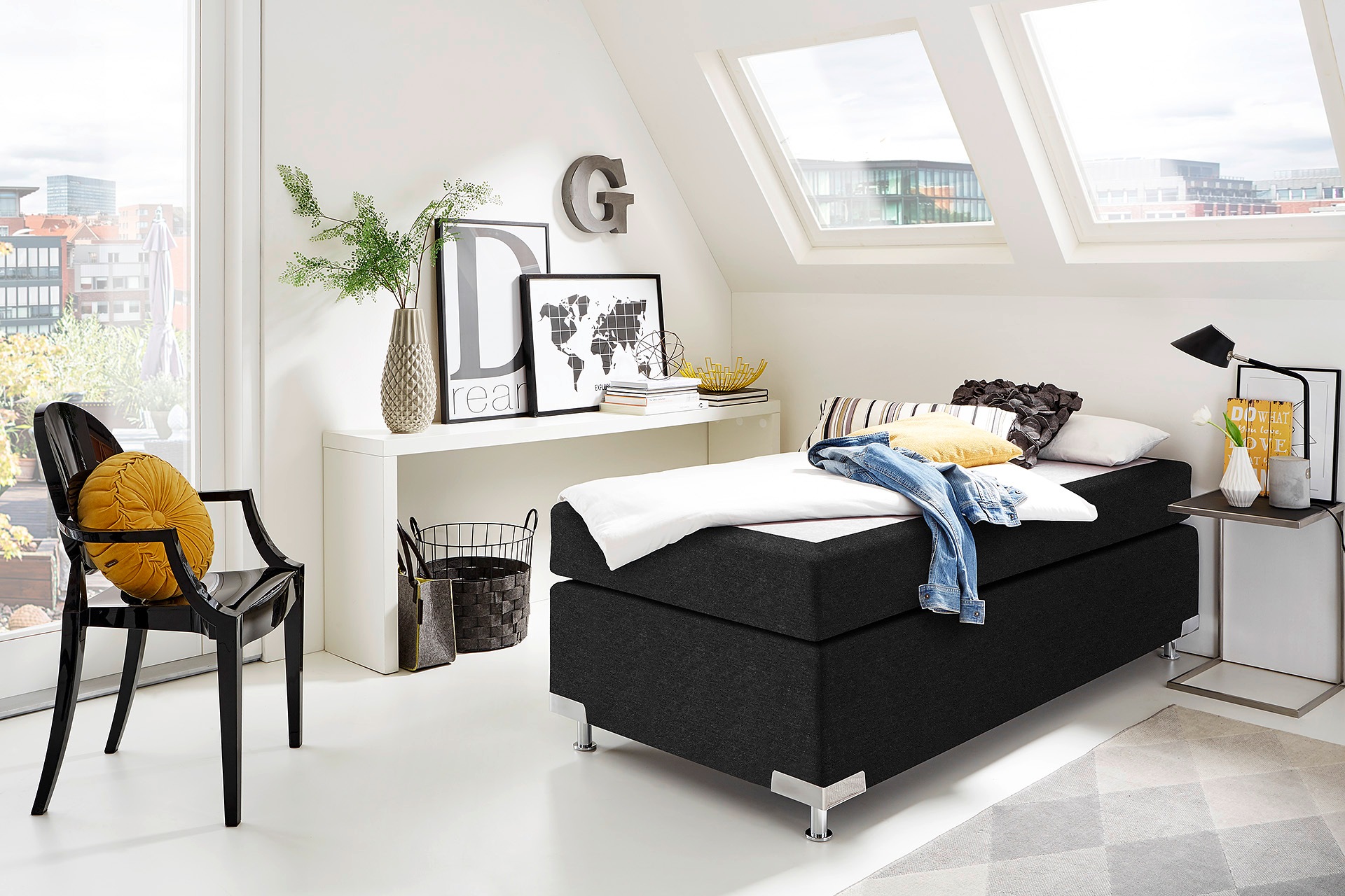 Westfalia Schlafkomfort Boxspringbett »Holland« ohne Kopfteil, frei im Raum günstig online kaufen