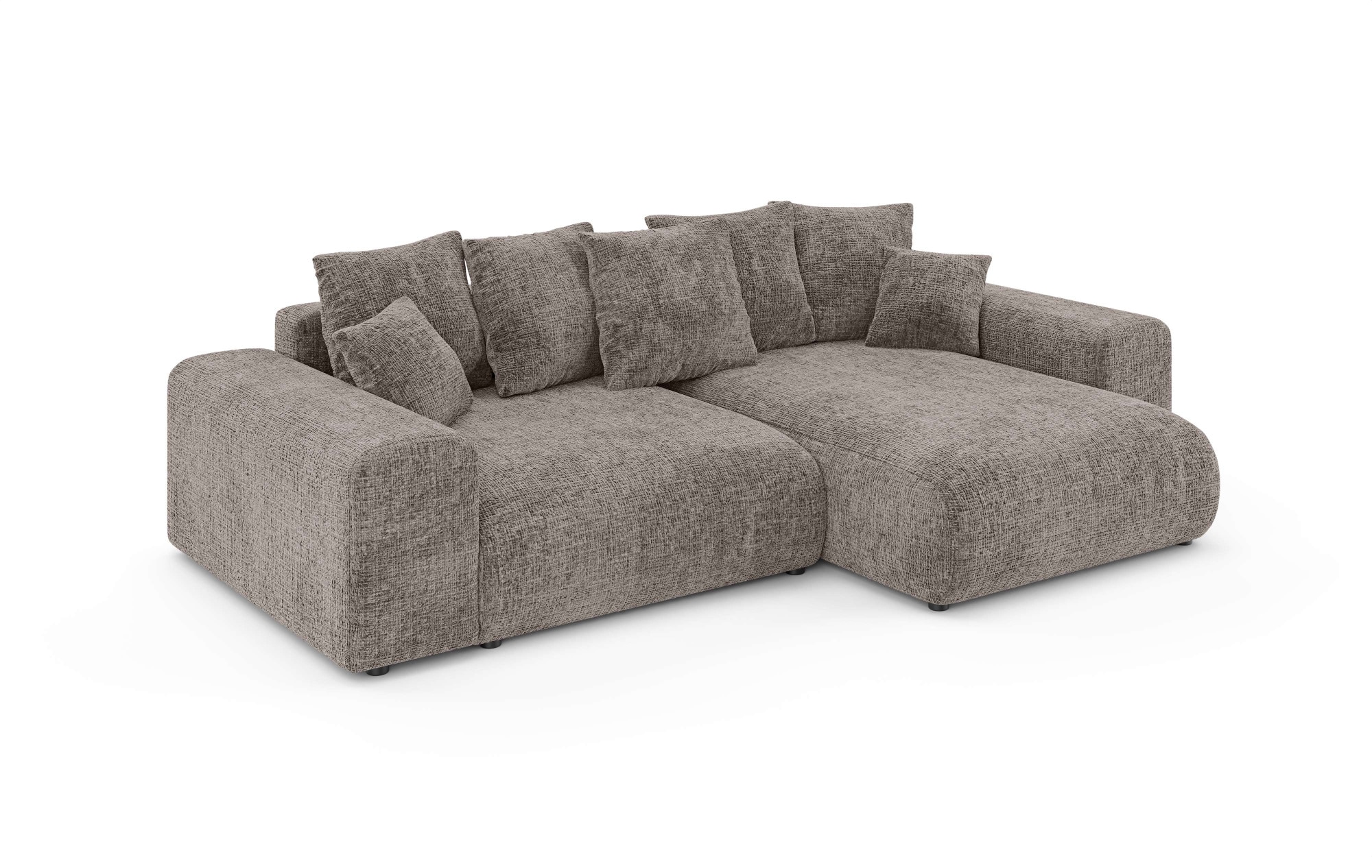 Home affaire Ecksofa »LAKESIDE mit Bettfunktion und Bettkasten, B/T/H 257/166/84 cm«, L-Form, Recamiere beidseitig montierbar, mit Wellenunterfederung