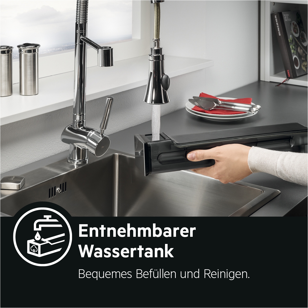 AEG Einbaubackofen Serie 9000 »BSE792220B«, mit Vollauszug, Steam Clean, SteamPro - Dampf- und Sous Vide-Garen, Kerntemperatursensor, Touch