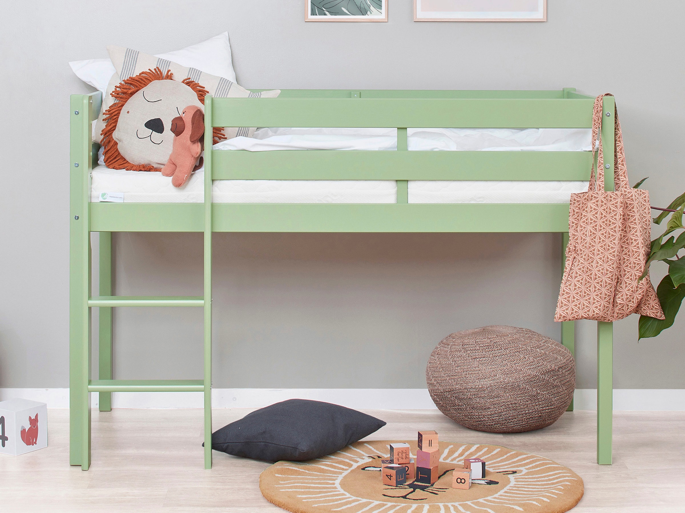 Hoppekids Spielbett »ECO COMFORT, Hochbett, in 2 Einzelbetten teilbar«, Höhe 72cm, Farbe & Größe & Matratze
