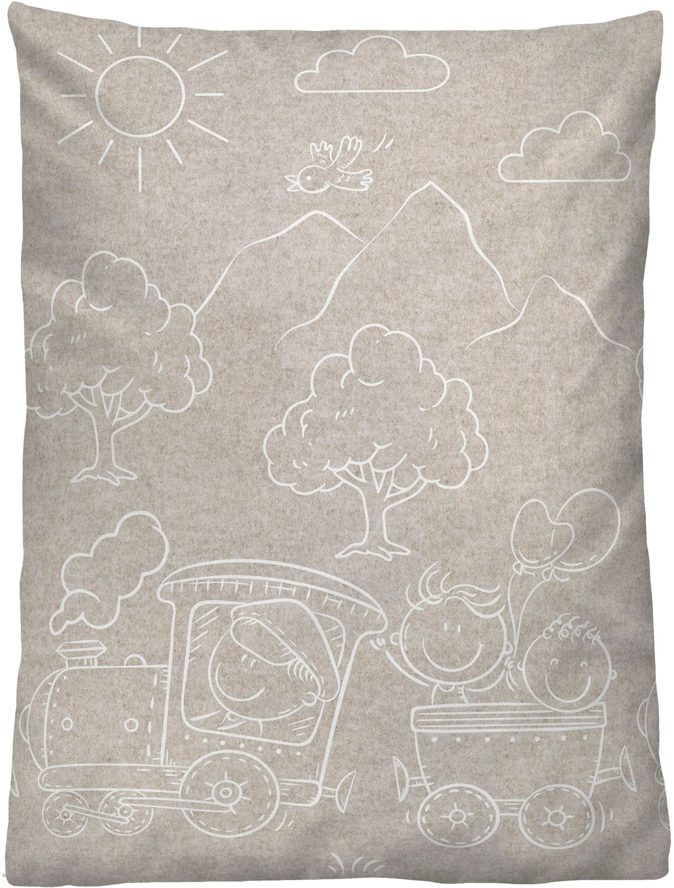 Biberna Kinderbettwäsche »0840521« 2 Stk. tlg. kuschelig warm, samtweich, Melange, 100% Baumwolle, made in Germany