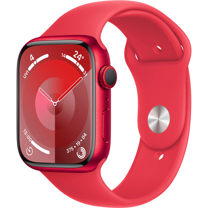 APPLE Smartwatch »Watch Series 9 Aluminium« (4, 5 cm / 1, 77 ′′) Watch OS 10;EKG;Blutsauerstoff App;Herzfrequenz Rot