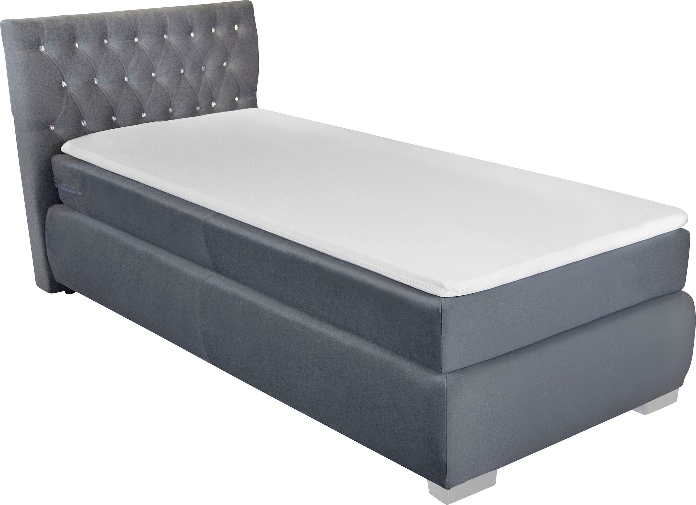 Leonique Boxspringbett »Rumba«, Taschenfederkern-Matratze in Härtegrad 3, in 4 Breiten, incl. Topper