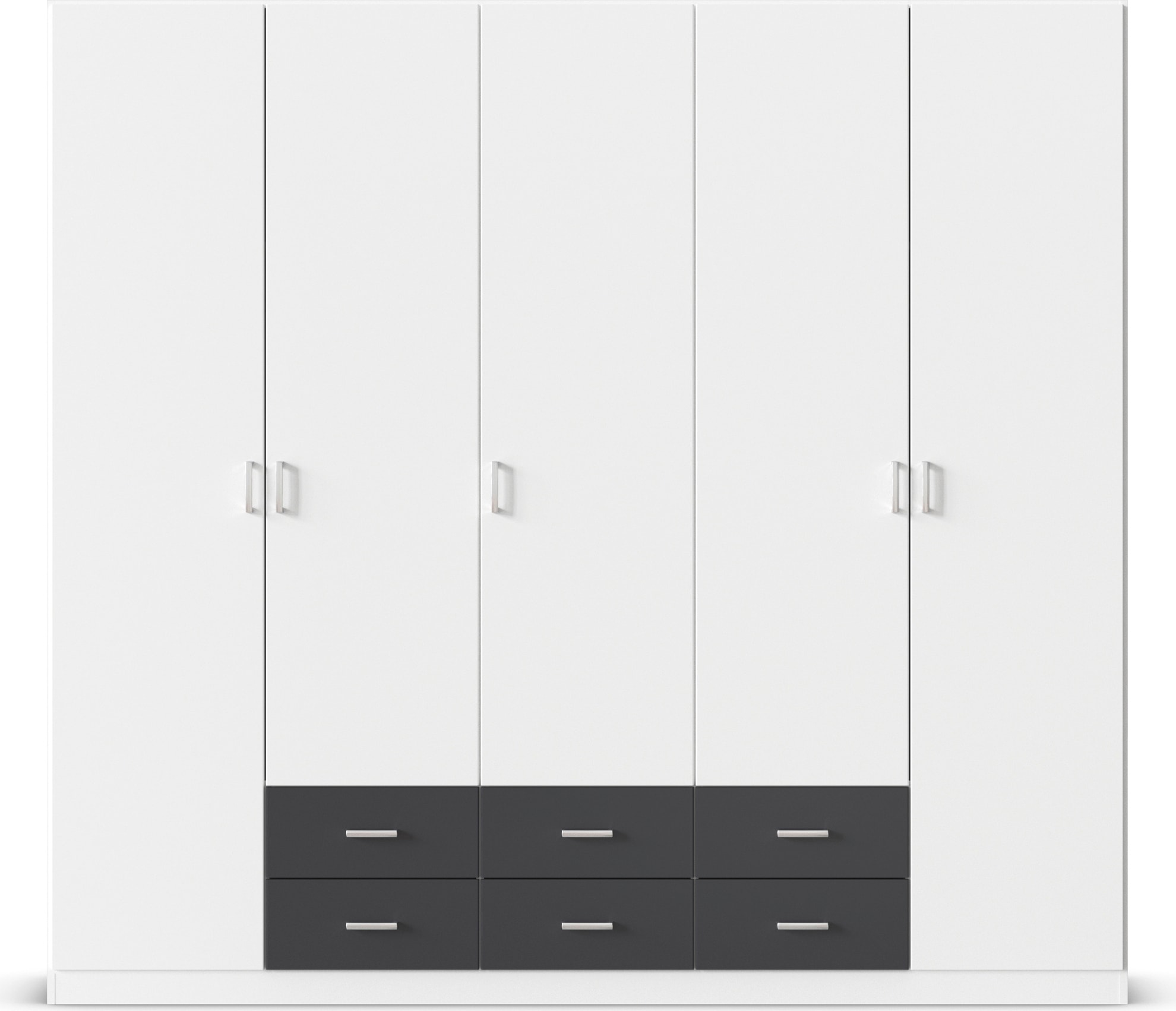 rauch Drehtürenschrank »Kleiderschrank Schrank Garderobe Wäscheschrank GAMMA in 3 Breiten«, mit 6 Schubladen, in schlichtem Design TOPSELLER MADE IN GERMANY
