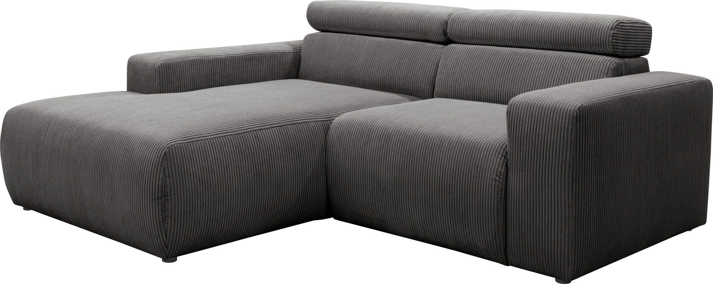 DOMO collection Ecksofa »Brandon kleine Ausführung B/T/H: 214/100/80 cm«, Mit Kopfteilverstellung, auch in Leder und Cord, L-Form
