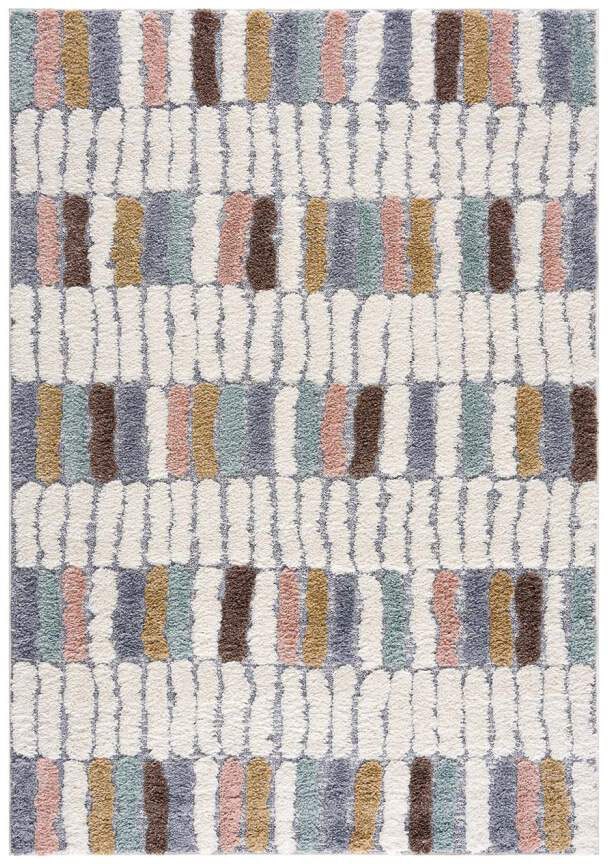 Carpet City Hochflor-Teppich »Focus 3032«, rechteckig, 20 mm Höhe, Läufer, Boho, Hochtief-Muster/ 3D-Effekt, für Wohnzimmer, Schlafzimmer