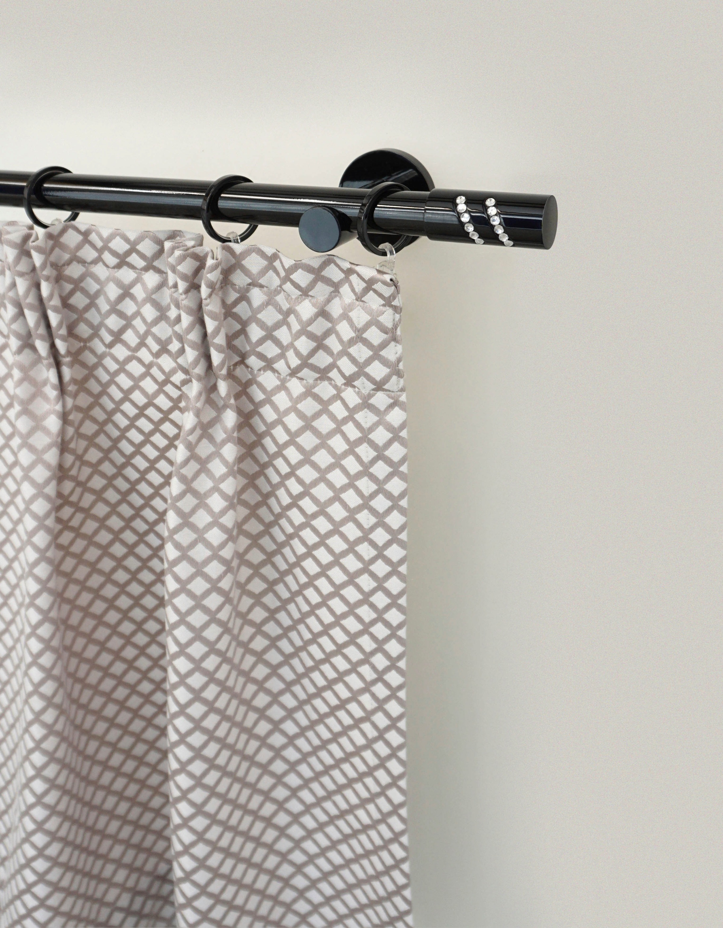 GARESA Gardinenstange »BLACK« Ø 20 mm 1 läufig-läufig Wunschmaßlänge;Dübel; günstig online kaufen