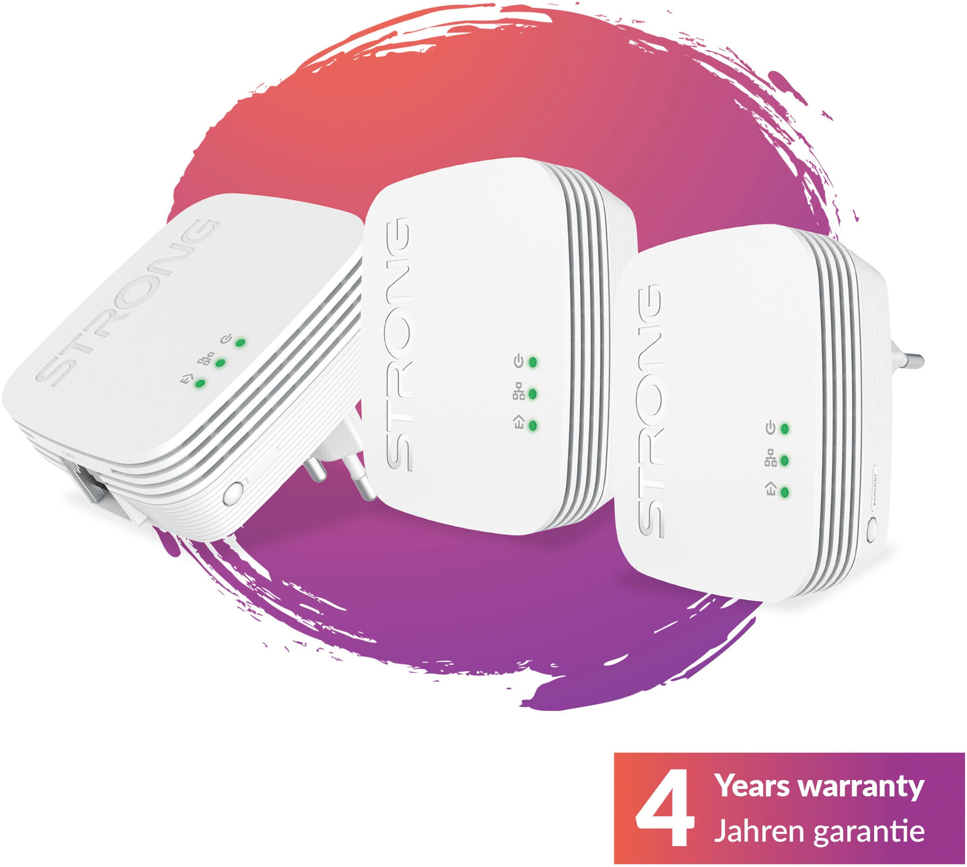 Strong Reichweitenverstärker »Powerline MINI, 600 Mbit/s Set (3 Einheiten)«