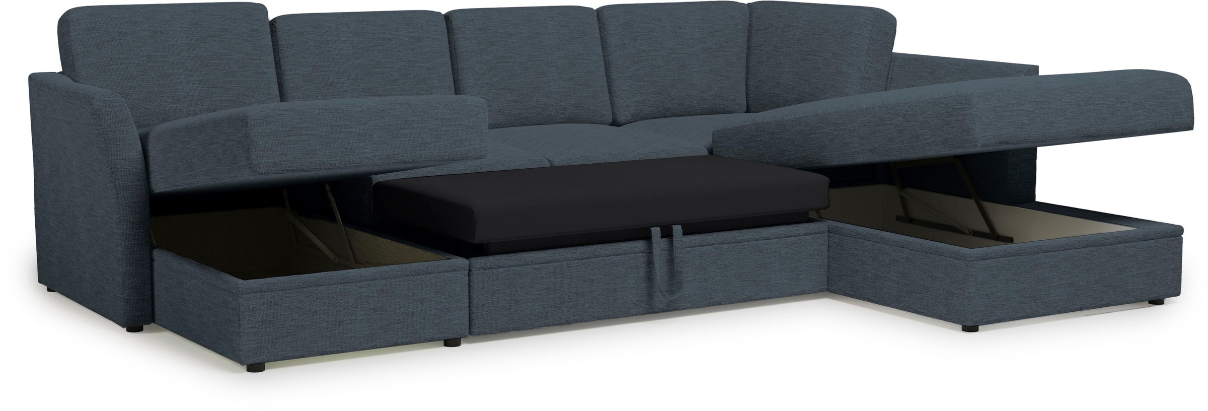 Home affaire Wohnlandschaft »Lavars Schlafsofa«, mit Bettfunktion und Stauraum, in zwei verschiedenen Bezugsqualitäten