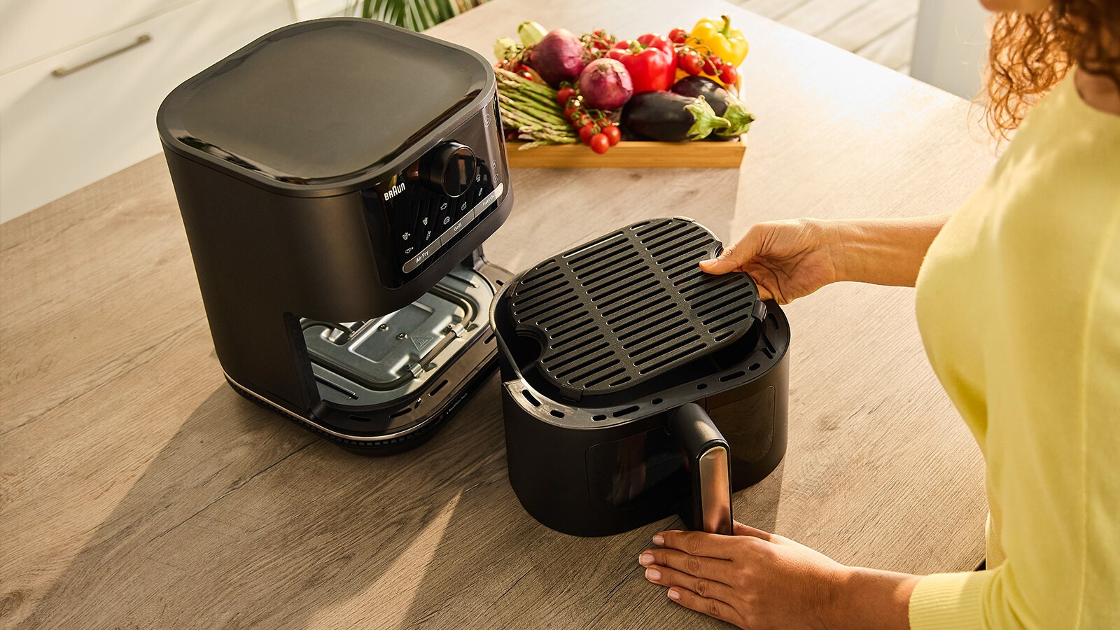 Braun Heißluftfritteuse »MultiFry HF 5073I BK schwarz«, 2000 W, mit Programmablaufanzeige und Restzeitanzeige