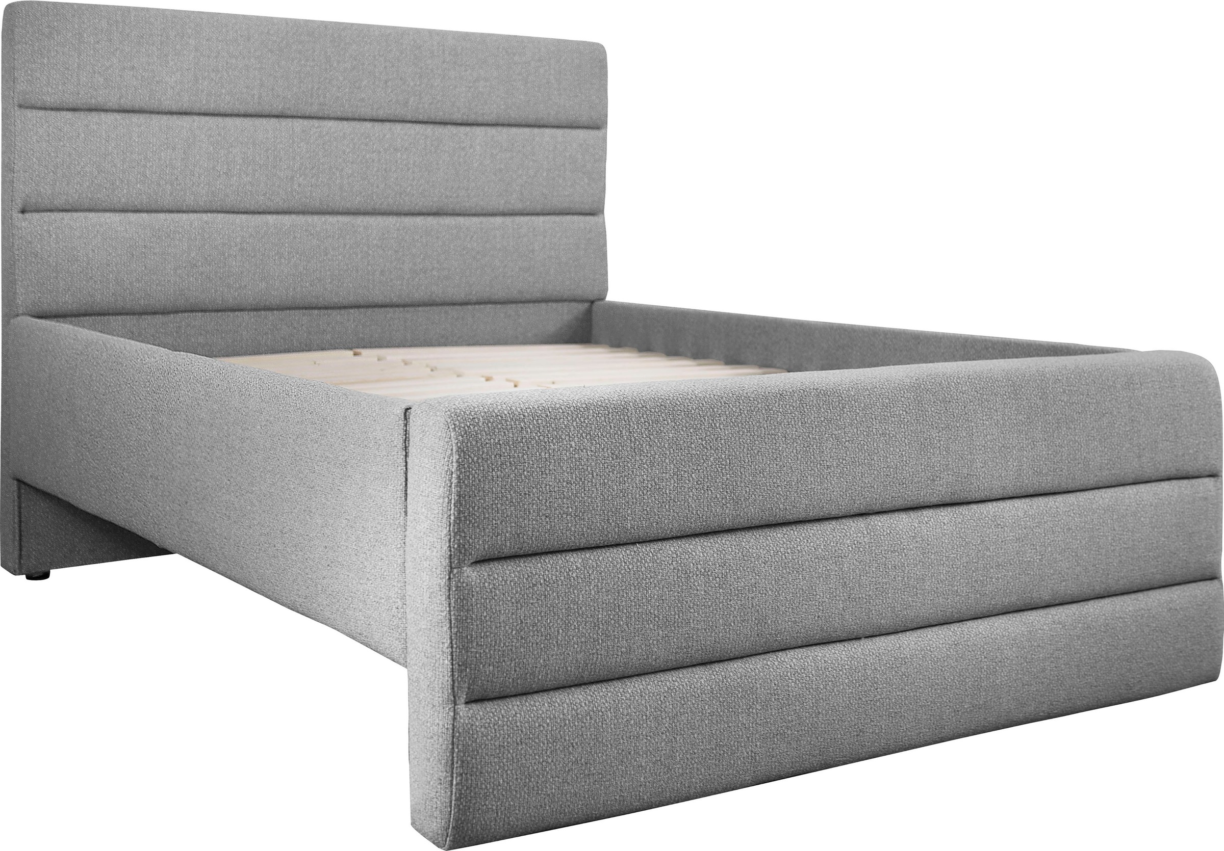OTTO products Polsterbett »Merrit«, Quernaht im Kopf- und Fußteil, in 5 Breiten, auch in 220 cm Länge