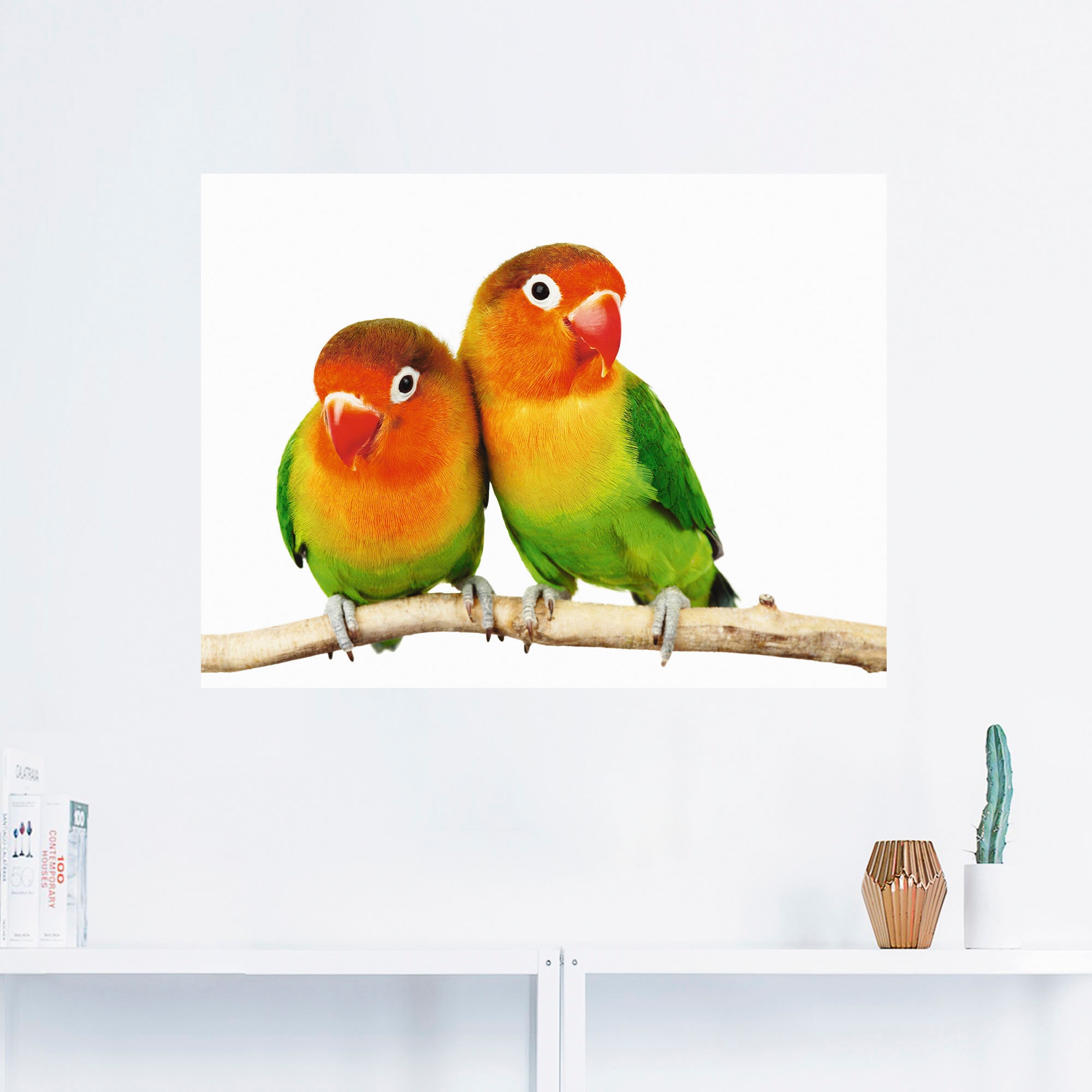 Artland Wandbild »Paar von Grauköpfchen - Papageien«, Vögel, (1 St.), als Leinwandbild, Poster, Wandaufkleber in verschied. Größen