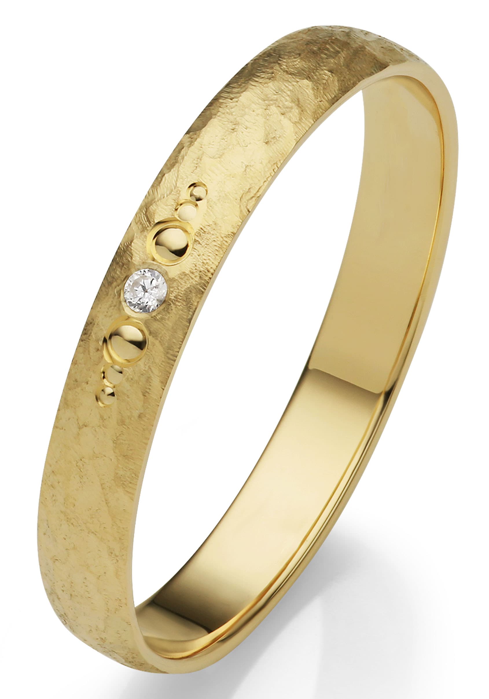 Firetti Trauring »Schmuck Geschenk Gold 375 Hochzeit Ehering "LIEBE"«, Made in Germany, wahlweise mit oder ohne Brillant