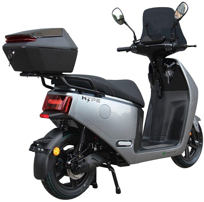 GreenStreet E-Motorroller »HYPE 3000 W 85 km/h inkl. Windschild + Topcase«, bis zu 90 km Reichweite, mit USB-Anschluss und Keyless-System