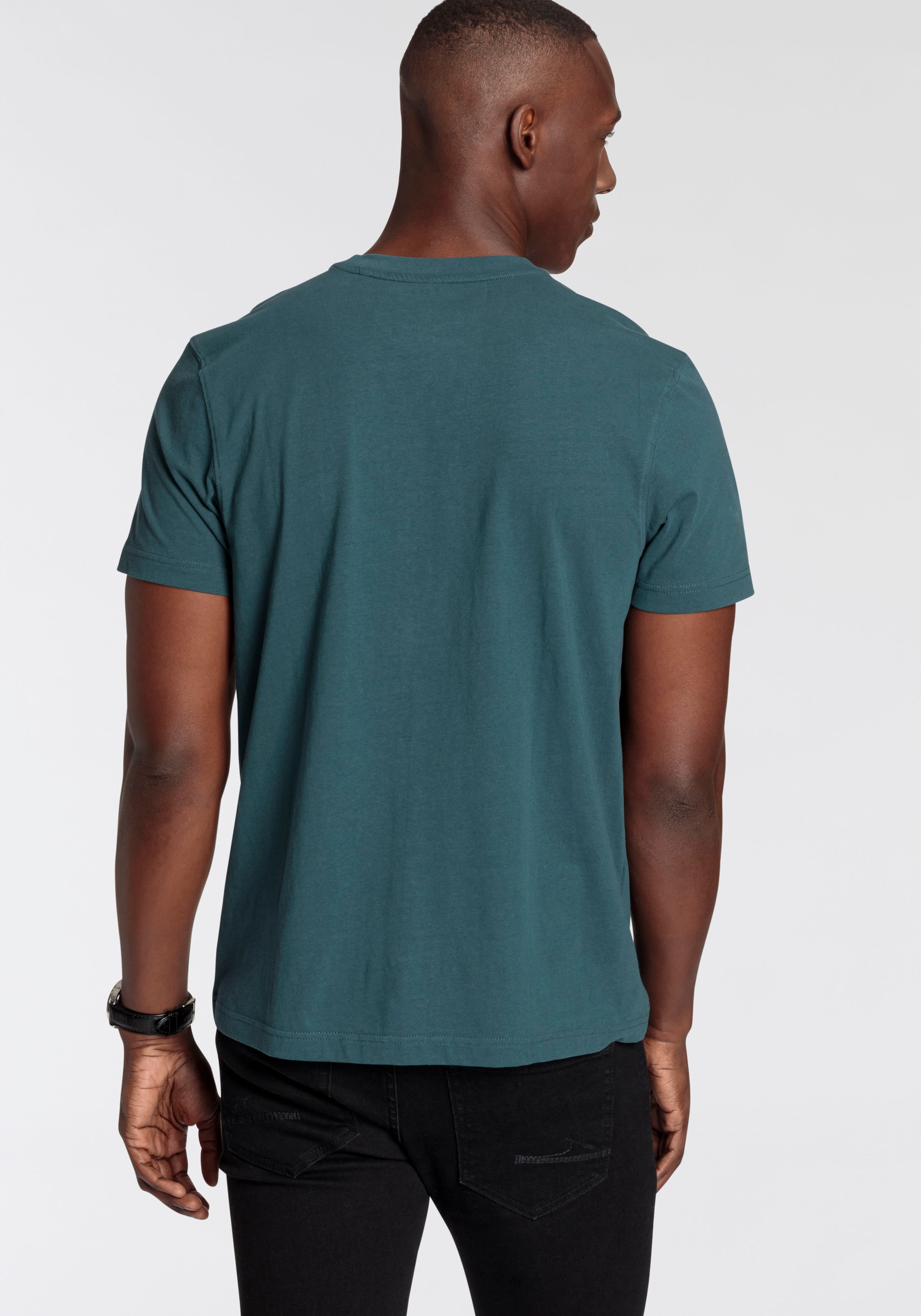 DELMAO Rundhalsshirt Kurzarm,  Regular Fit,  basic,  aus 100% Baumwolle