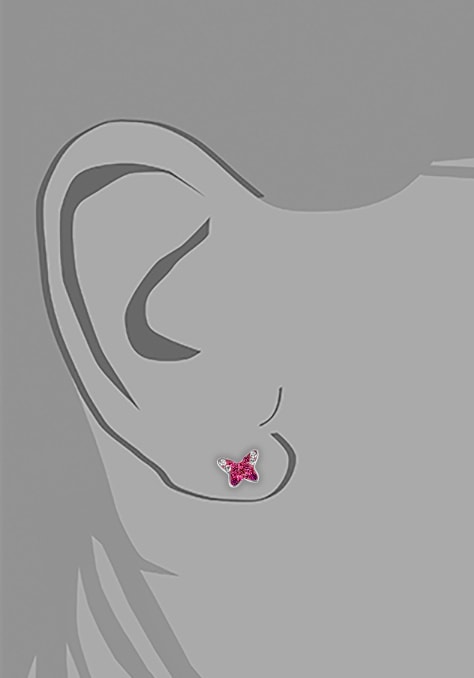 Prinzessin Lillifee Paar Ohrstecker »Schmetterling, 2034006«, mit Preciosa Crystal