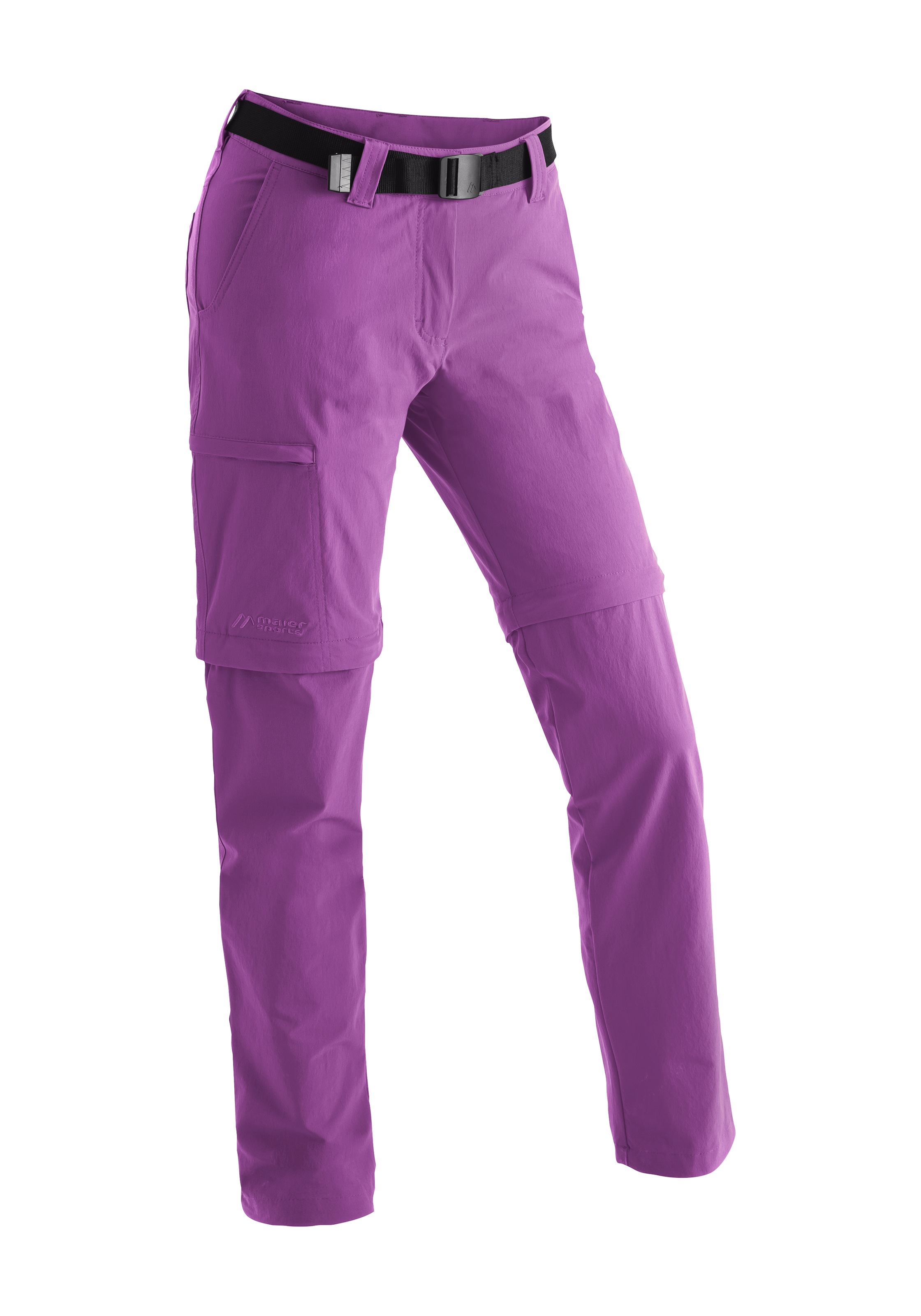 MAIER SPORTS Funktionshose »Inara slim zip« Damen Wanderhose, zipp-off Outdoor-Hose, 4 Taschen, Slim Fit purpurviolett 25 - Kurzgrößen Kurzgrößen...