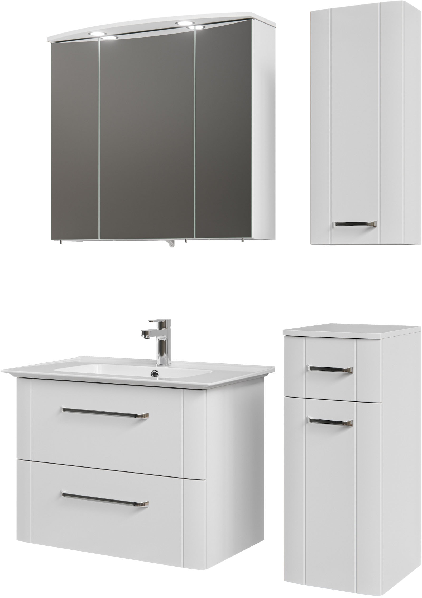 Saphir Badmöbel-Set »Serie 3006 4-teilig Keramik-Waschtisch mit Spiegelschr günstig online kaufen