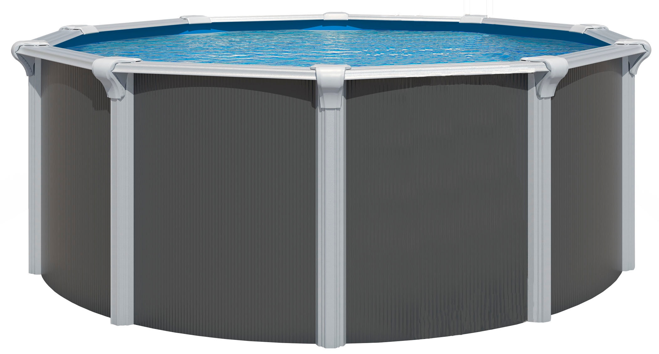 KWAD Rundpool »Green line Evolution« 4, 6x1, 32 Design Folie in blau, sand oder grau erhältlich anthrazit, Innenfarbe: blau Ø/B/H/L: 460 cm x...
