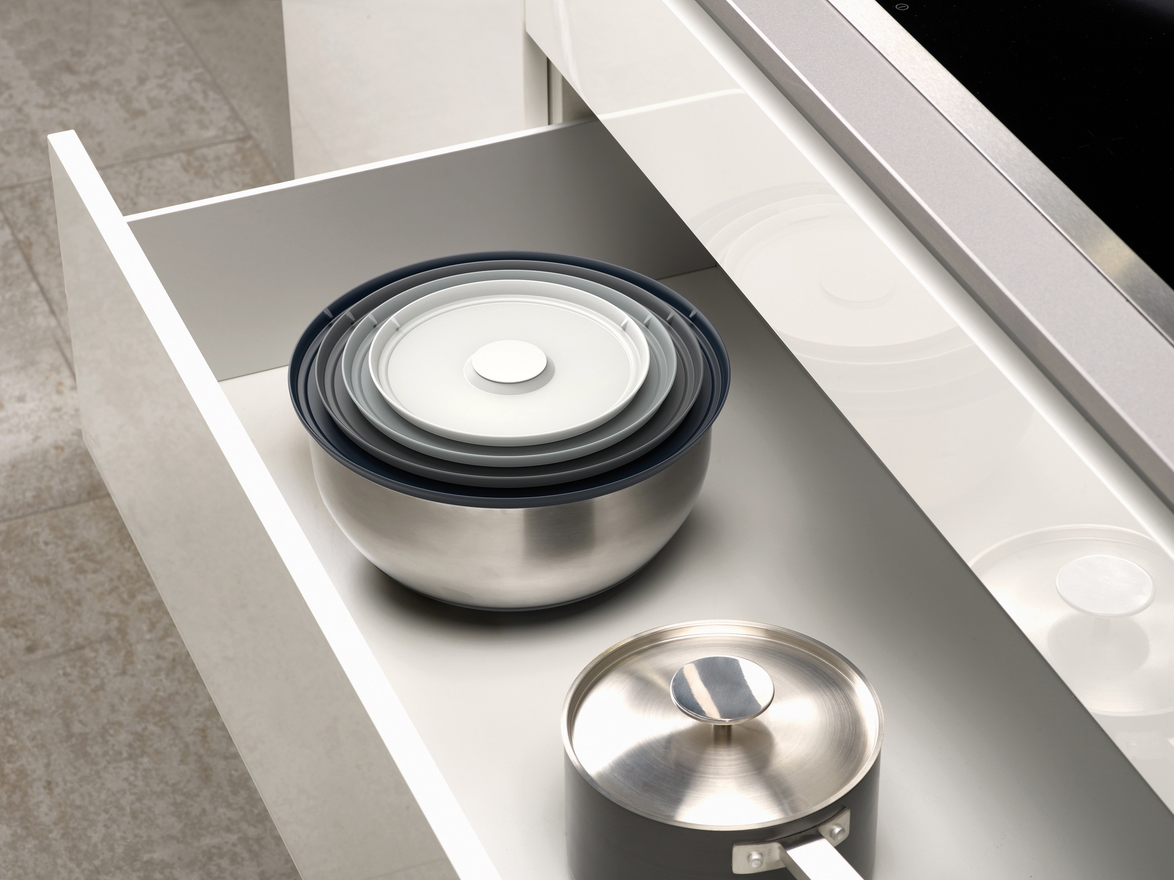 Joseph Joseph Schüssel »Nest Prep&Store 100«, 4 tlg., aus Edelstahl, Edelstahl, Inhalt: 5, 3,8, 2,1, 1,2 Liter