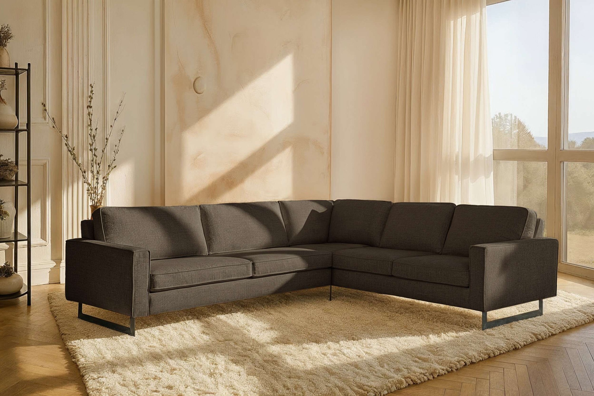 Home affaire Ecksofa »Pinto, XXL, 250/290 cm, langer Schenkel, Ottomane« Co günstig online kaufen