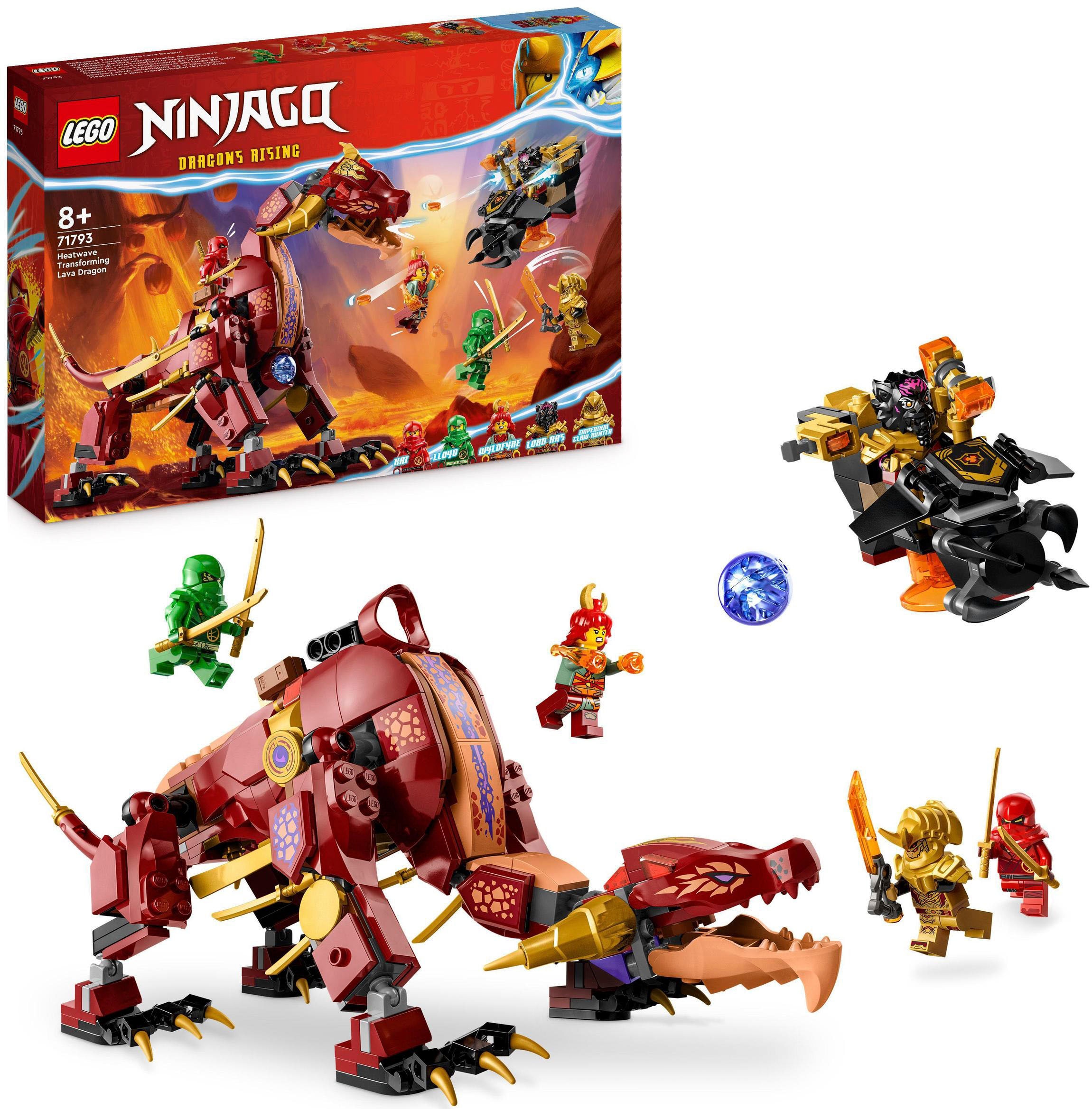 LEGO® Konstruktionsspielsteine »Wyldfyres Lavadrache (71793), LEGO® NINJAGO«, (479 St.), Made in Europe