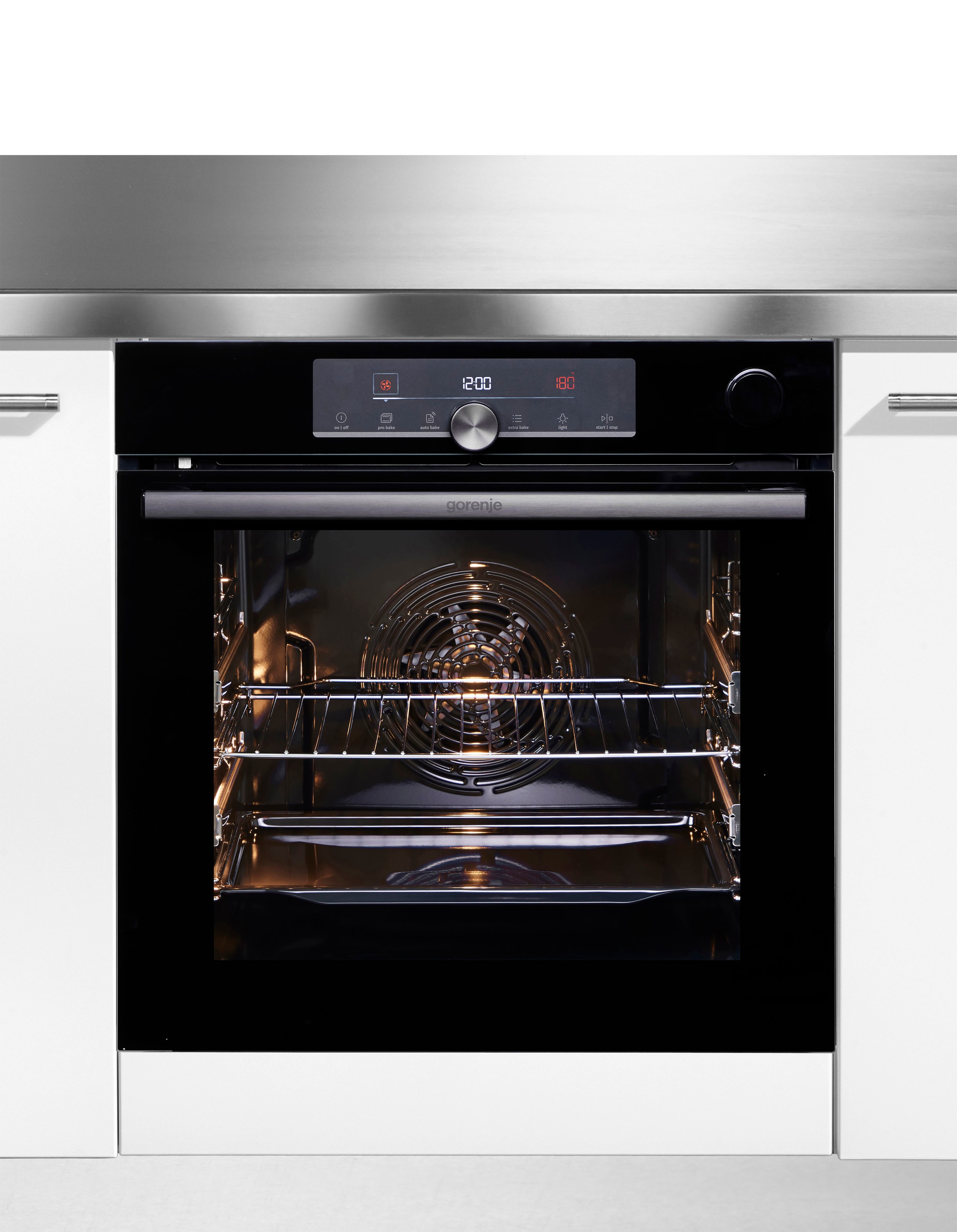 GORENJE Backofen »BPSA6747A08BGWI«, Pyrolyse, 2fach Teleskopauszug, Wassert günstig online kaufen