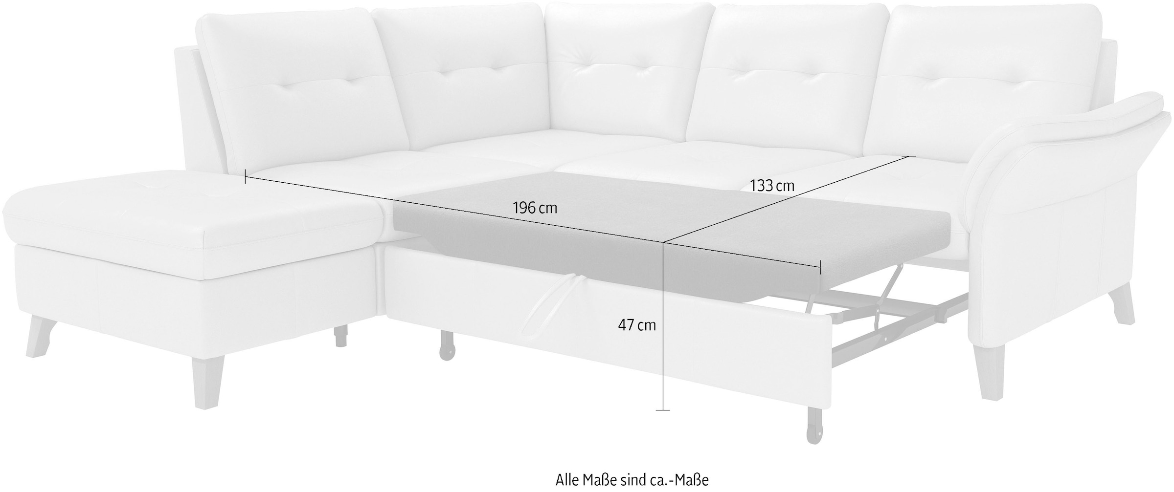 sit&more Ecksofa »Göteborg«, inkl. Sitztiefenverstellung, wahlweise mit Bettfunktion & Bettkasten