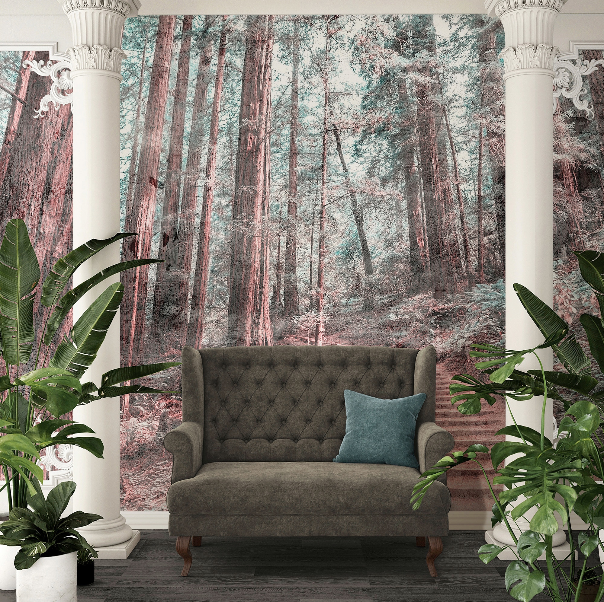living walls Fototapete »Designwalls Forest Walk 2«, Vlies, Wand, Schräge, Decke