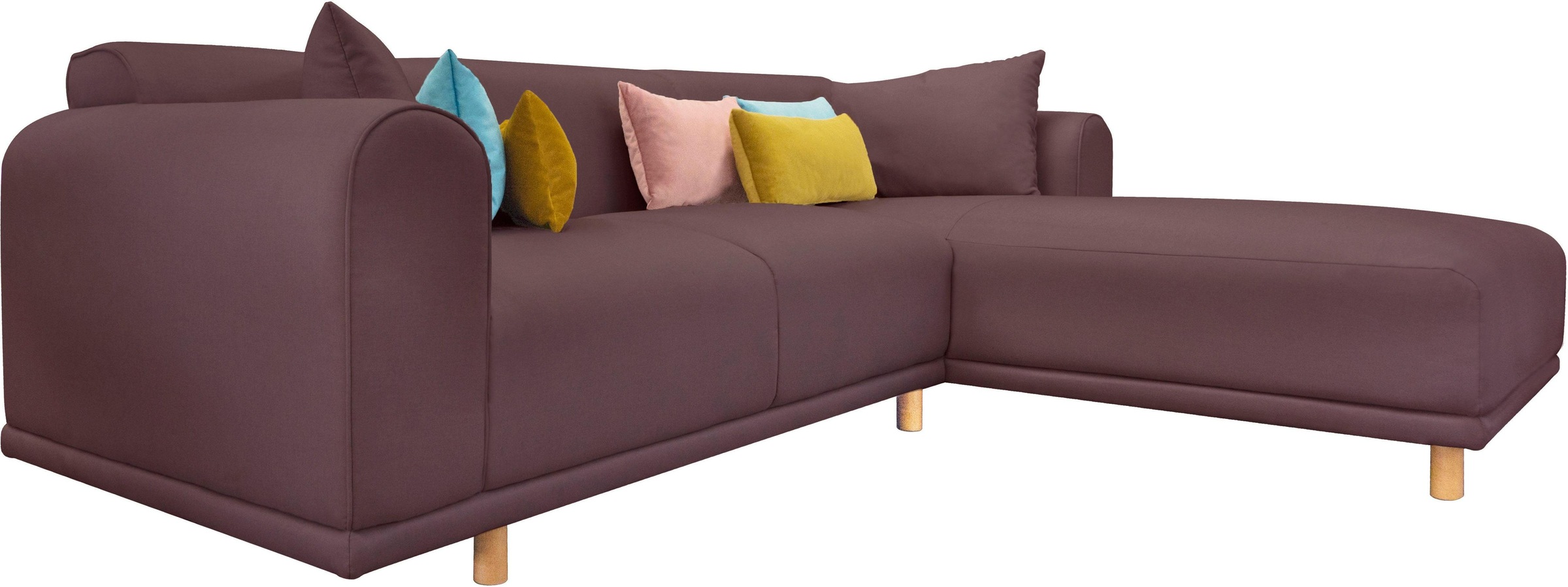 andas Ecksofa »Maroon L-Form«, in skandinavischem Design, mit losen Kissen