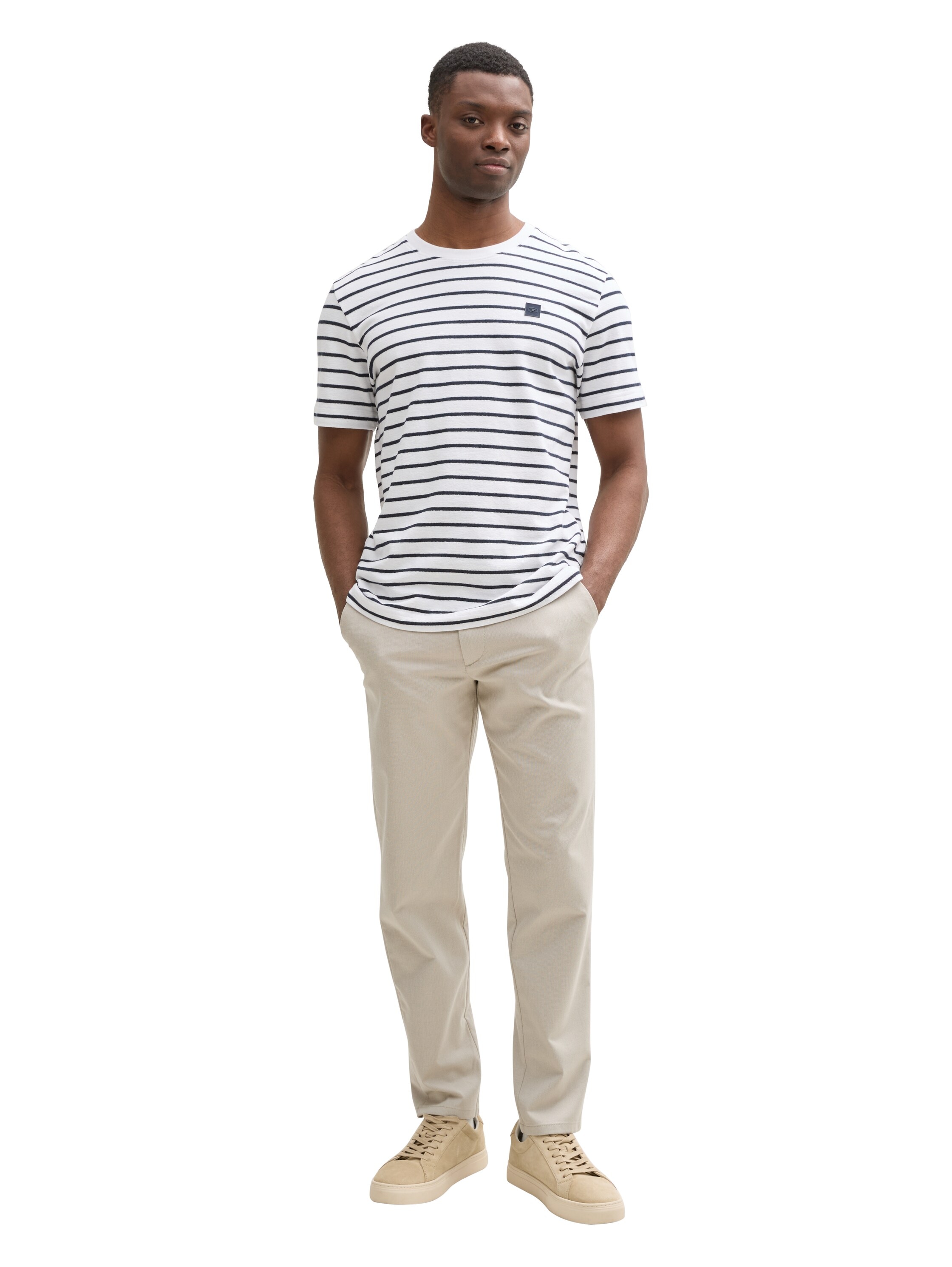 TOM TAILOR Denim Chinohose, mit Gürtel